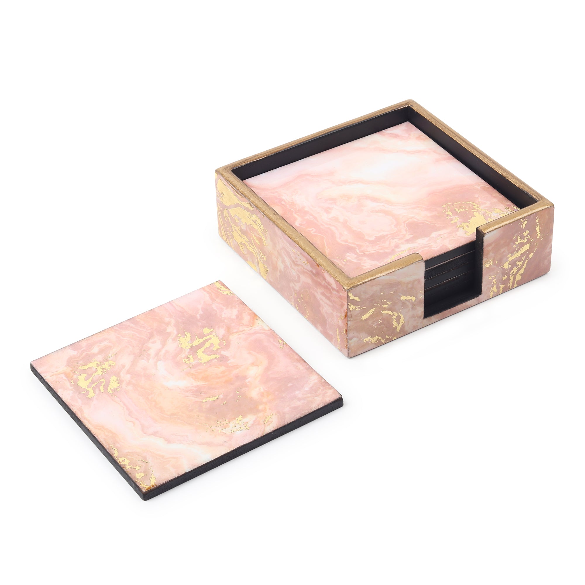 Rosa Perlino  Coaster Set of 4