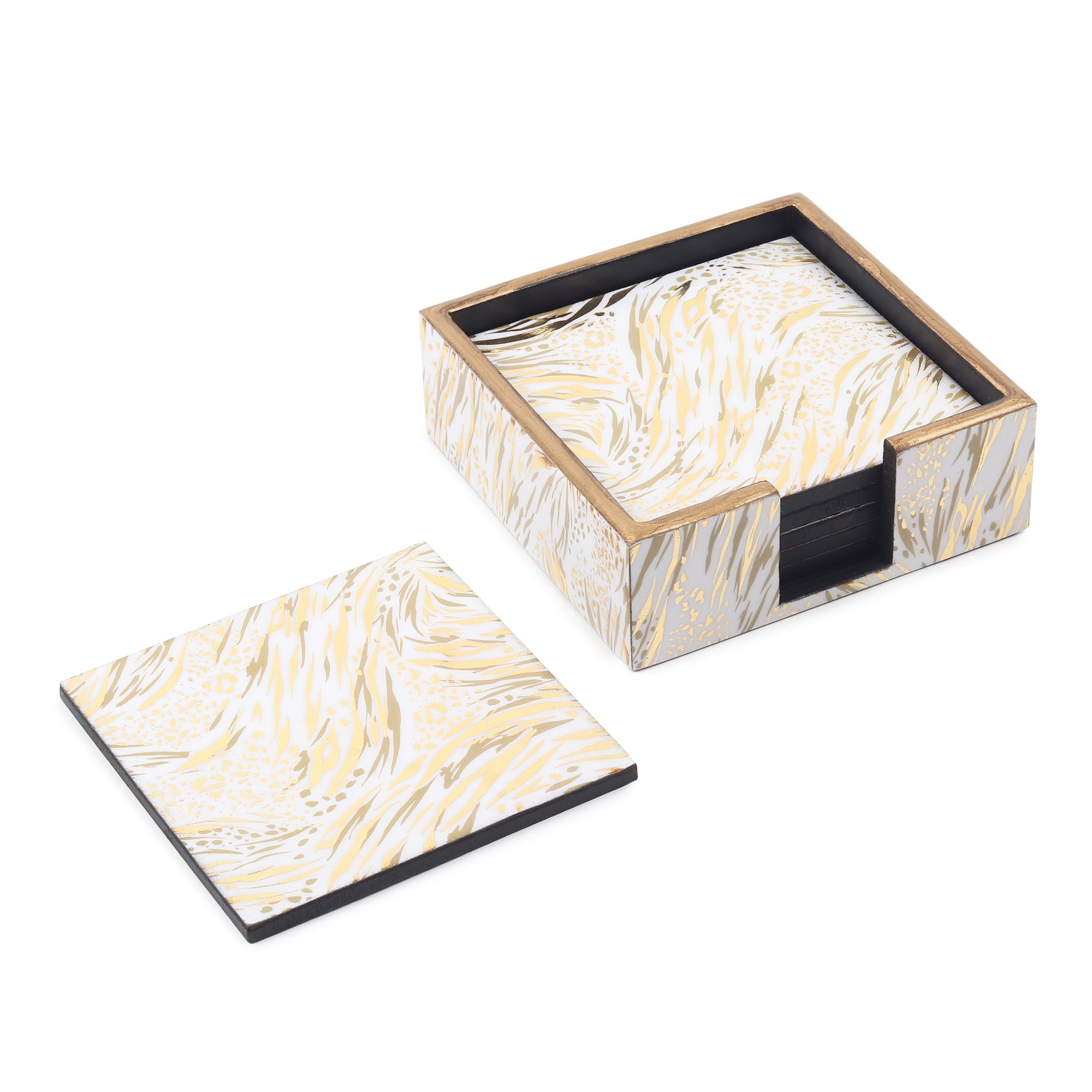 Zivra Gold  Coaster Set of 4