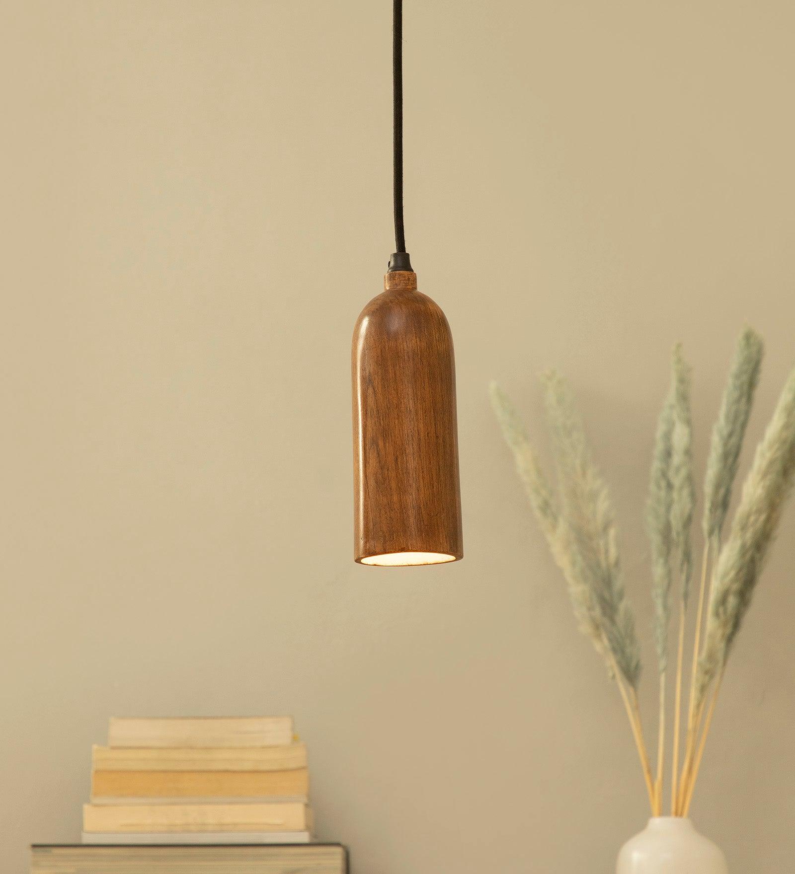 Cedar Teak Wood Pendant Light - Ouch Cart 