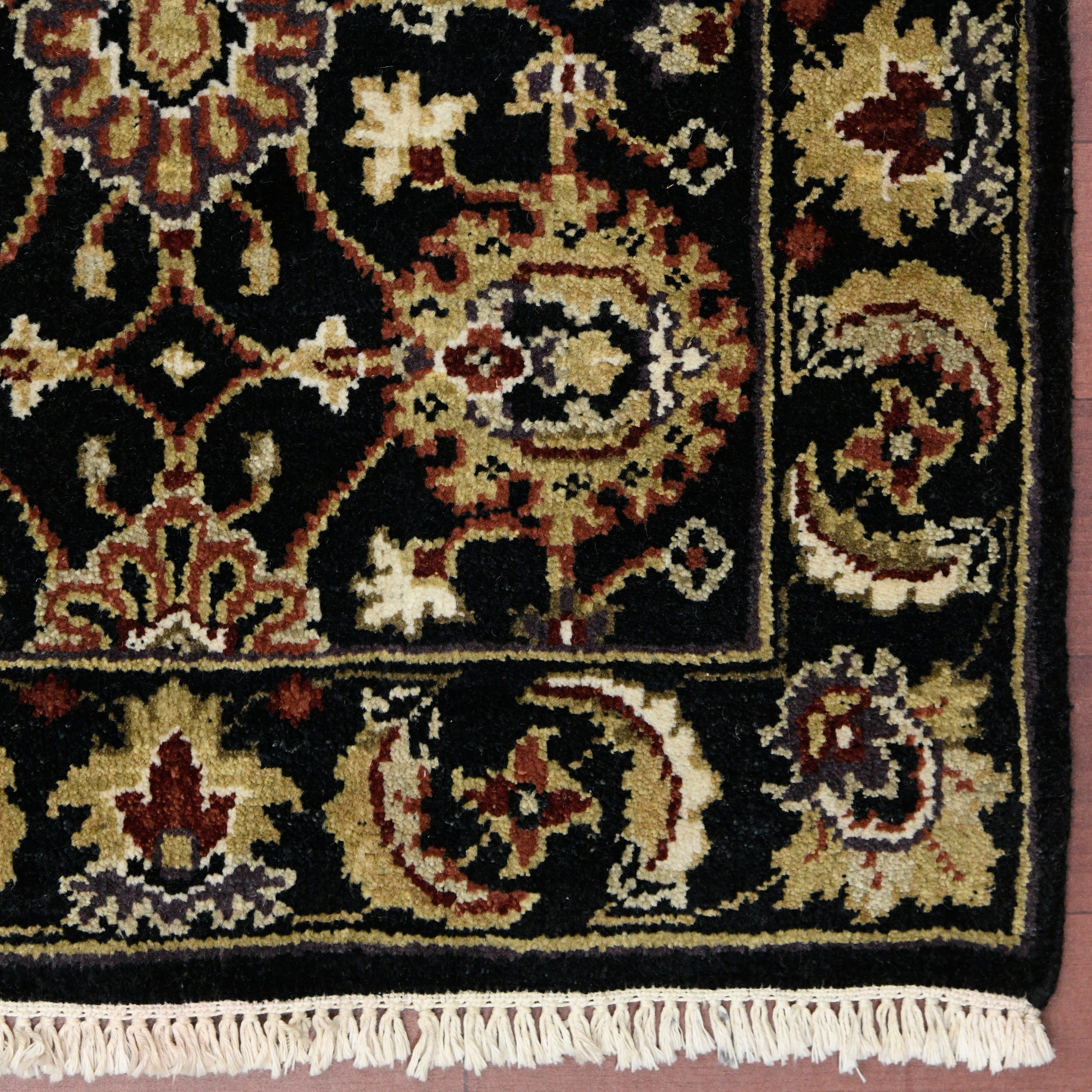 Luxor Classic Pattern Hand Knotted  Rectangle Anti-Skid Designer Carpet, Prayer Rug For Office Cabins, Small Living Spaces - 2'X3'