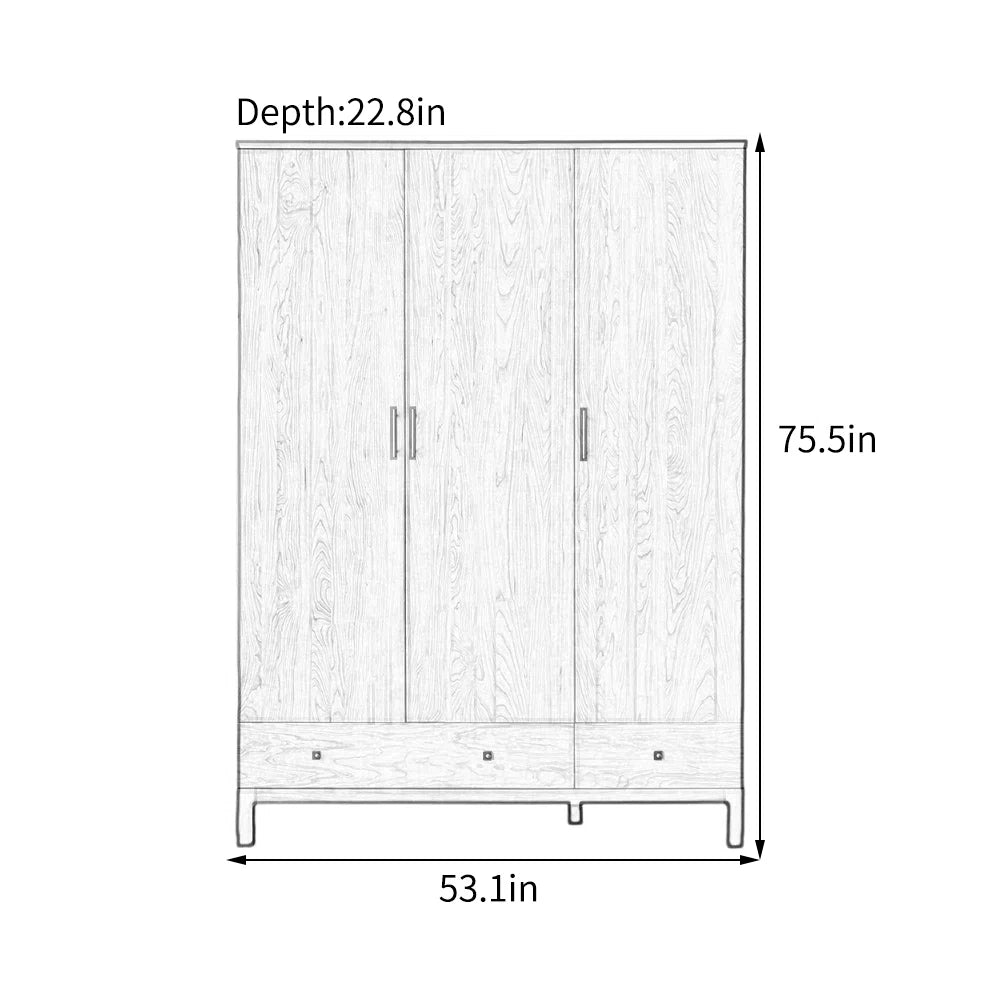 European style light luxury retro wardrobe