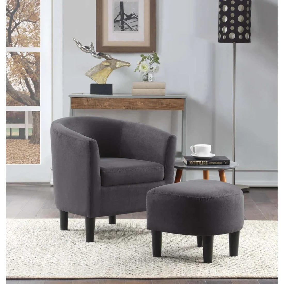 pitts accent chair with ottoman - Ouch Cart 