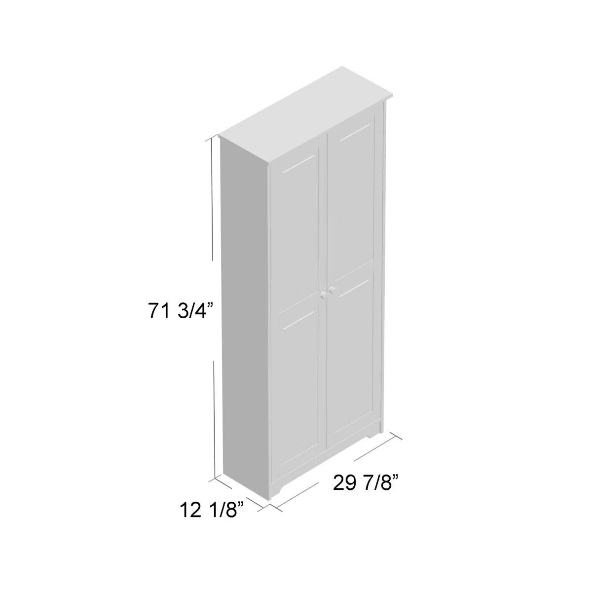 Jadian Freestanding Wardrobe Closet 1.0 with 4 Shelves and 2 Drawers