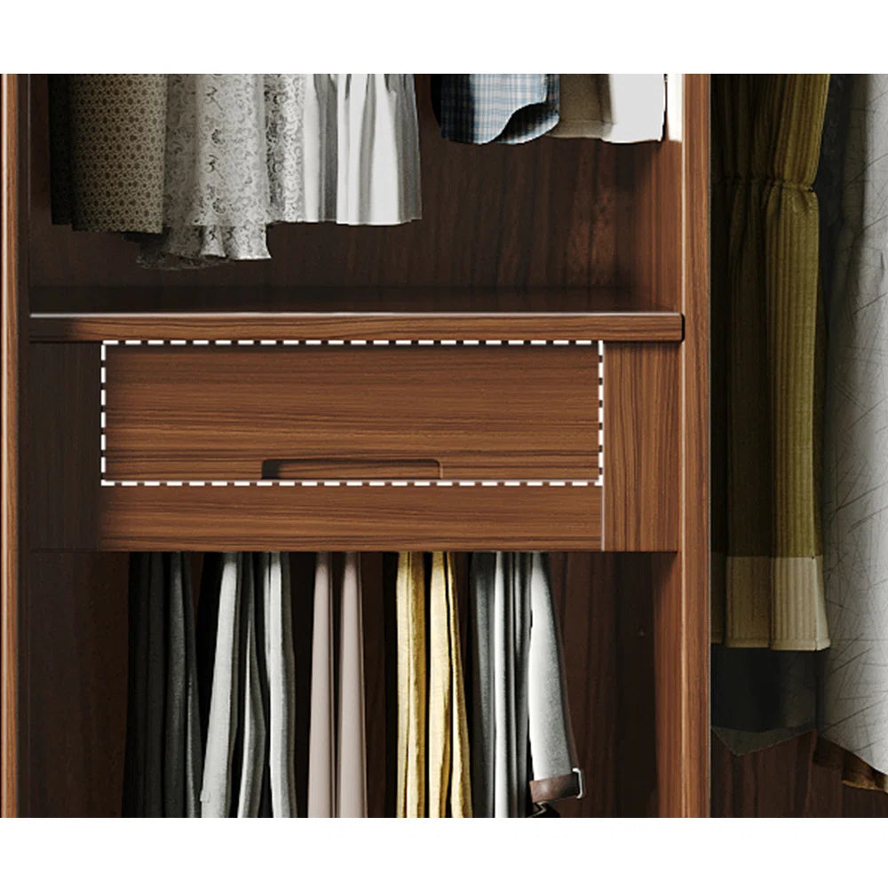 American style simple retro bedroom wardrobe