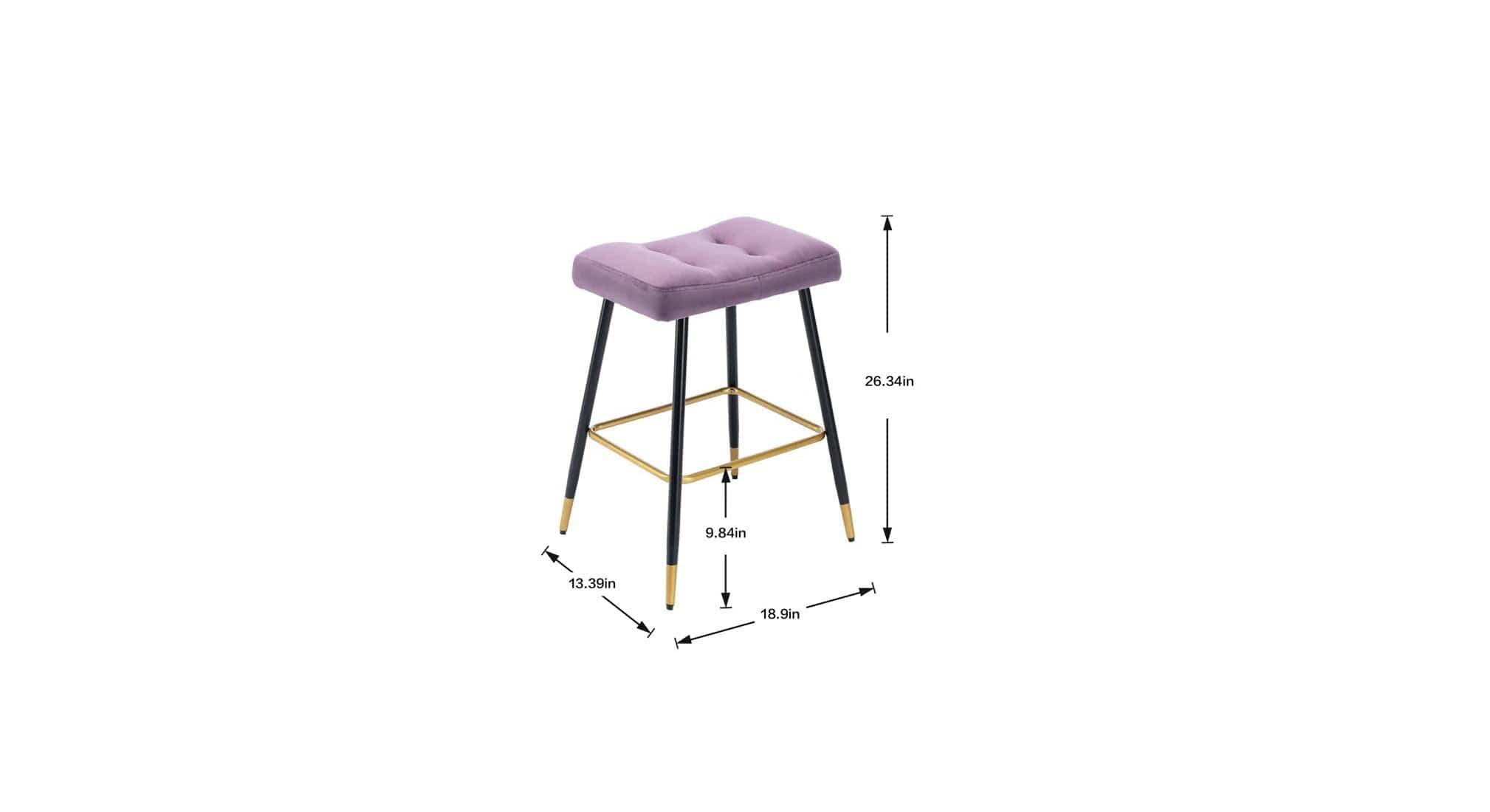 JULIO COUNTER STOOL PURPLE - Ouch Cart 