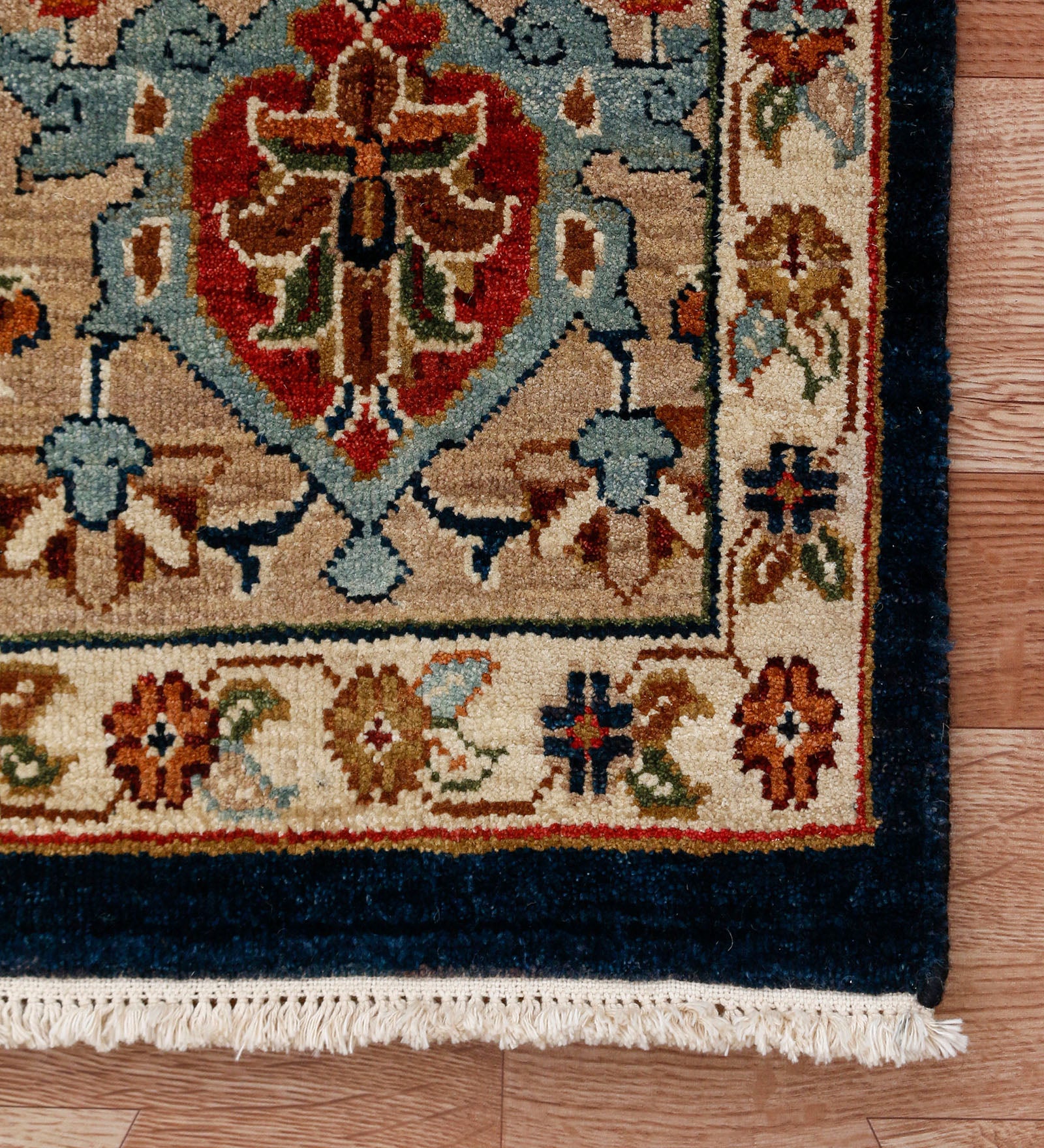 Heritage Classic Pattern Hand Knotted  Rectangle Anti-Skid Designer Carpet, Prayer Rug For Office Cabins, Small Living Spaces - 3'X5'
