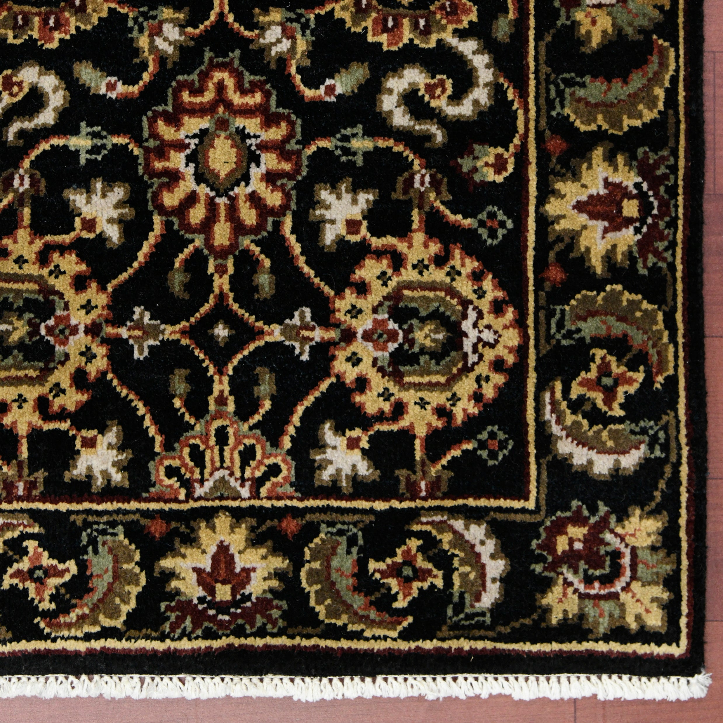 Luxor Classic Pattern Hand Knotted  Rectangle Anti-Skid Designer Carpet, Prayer Rug For Office Cabins, Small Living Spaces - 2'X3'