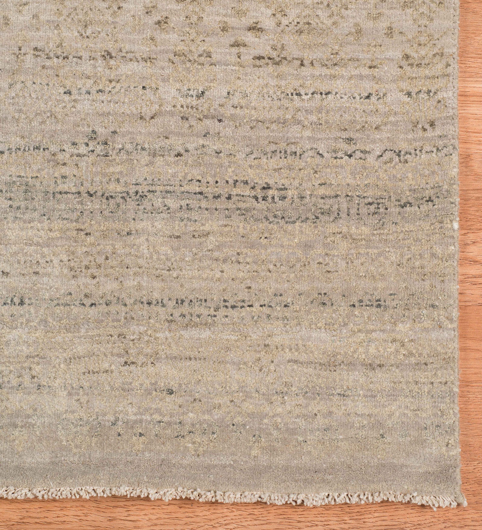 Pearl Transitional Pattern Hand Knotted  Rectangle Anti-Skid Designer Carpet, Prayer Rug For Office Cabins, Small Living Spaces - 2'X3'