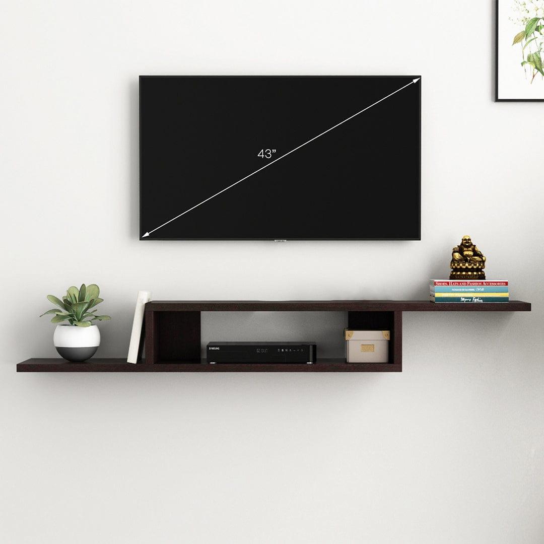 Adroit Engineered Wood Wall-Mounted Tv Unit with Open Storage