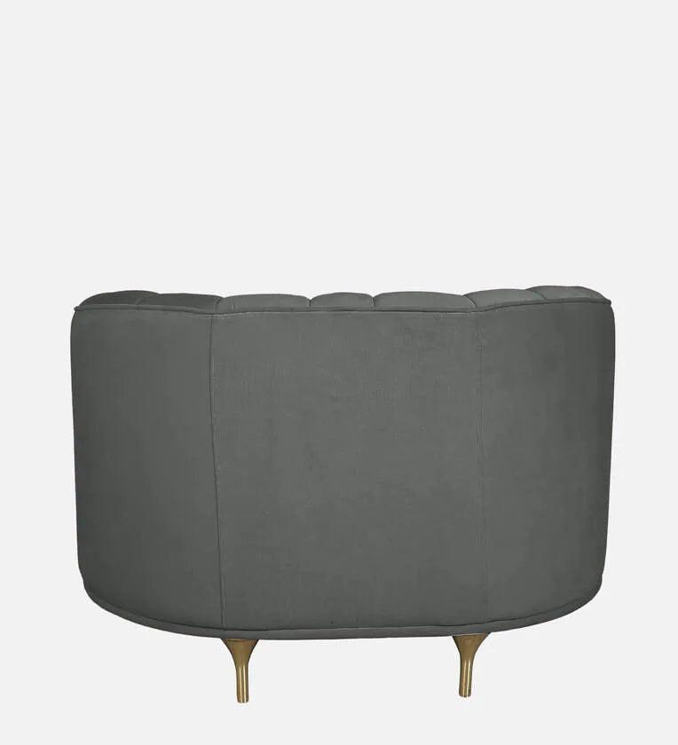 Fabric 1 Seater Sofa In Pebble Grey Colour - Ouch Cart 