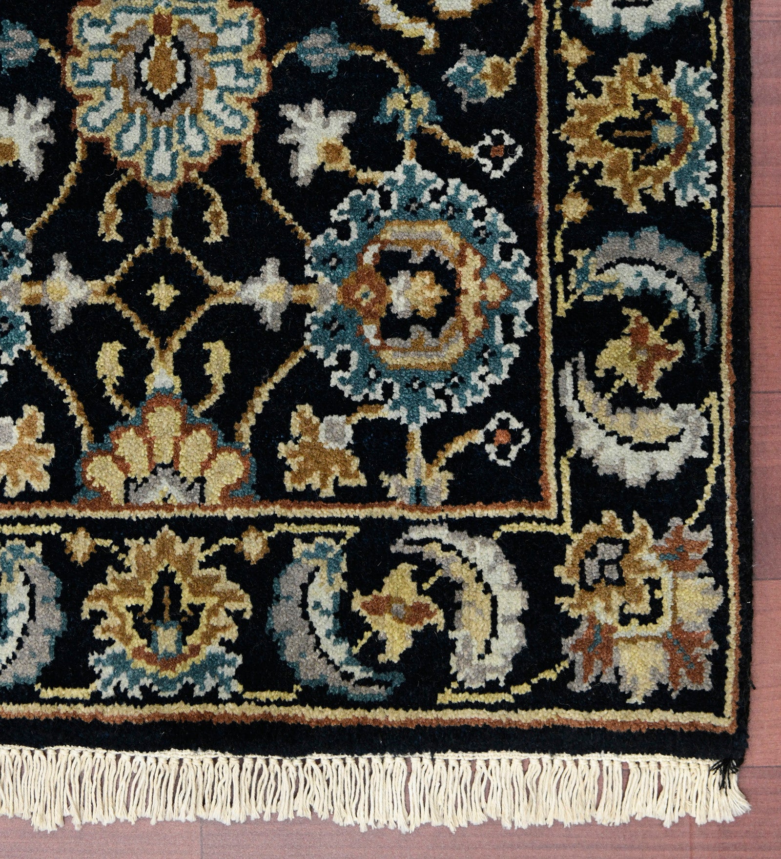 Luxor Classic Pattern Hand Knotted  Rectangle Anti-Skid Designer Carpet, Prayer Rug For Office Cabins, Small Living Spaces - 2'X3'