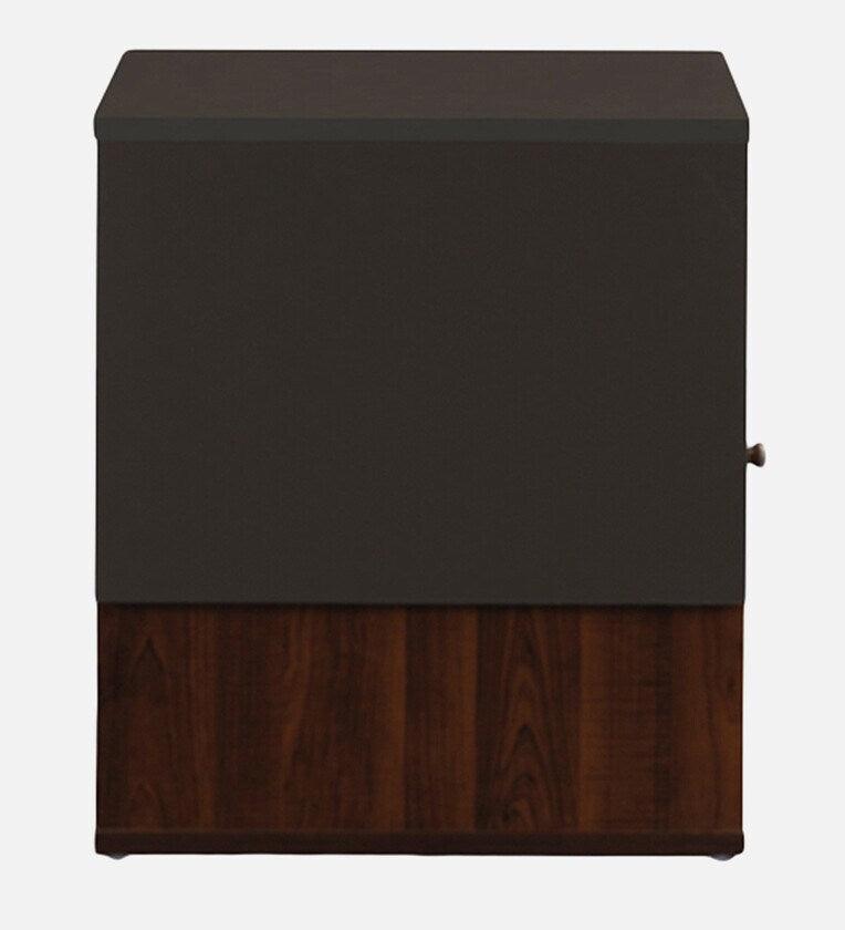 Bedside Table in Dark Walnut Finish with Drawer - Ouch Cart 