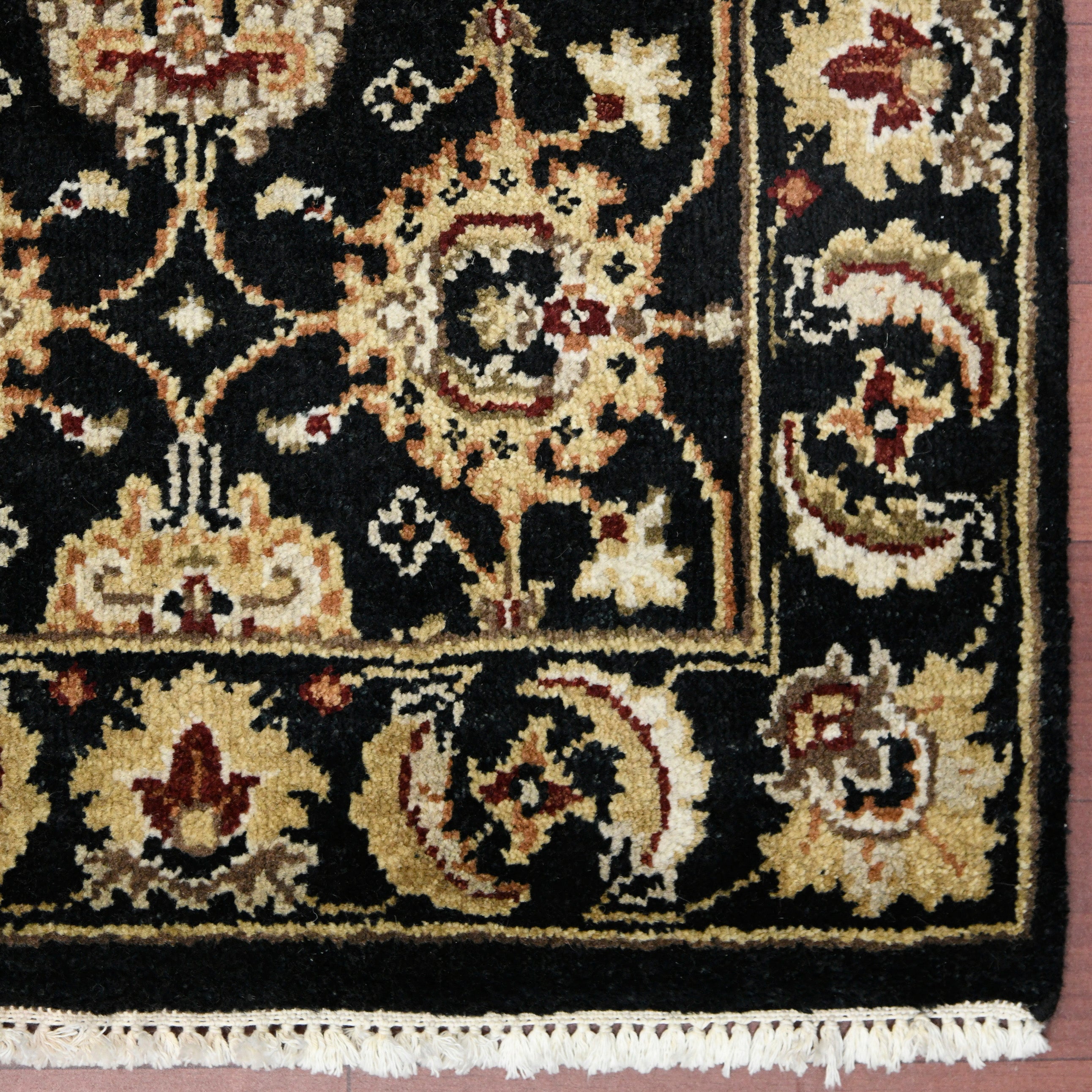 Luxor Classic Pattern Hand Knotted  Rectangle Anti-Skid Designer Carpet, Prayer Rug For Office Cabins, Small Living Spaces - 2'X3'