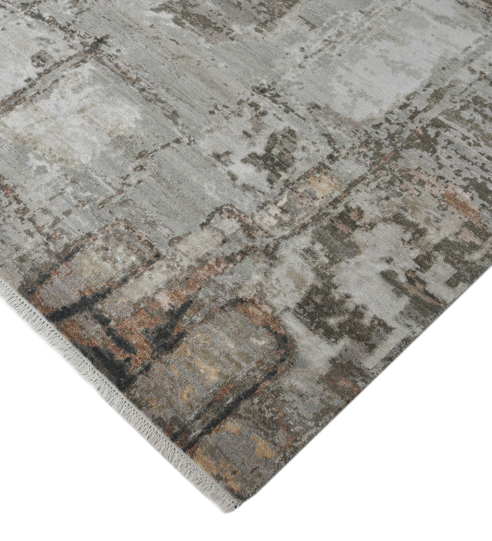 Ensemble Modern Pattern Hand Knotted  Rectangle Anti-Skid Designer Carpet, Area Rug For Bed Room, Living Room - 6'x9'