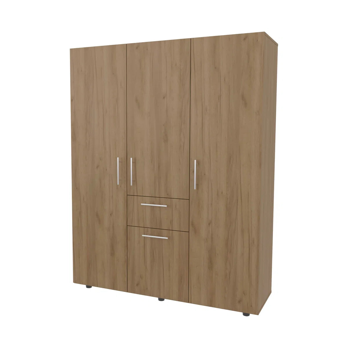 Natural Oak Armoire Multi-Storage With One Drawer