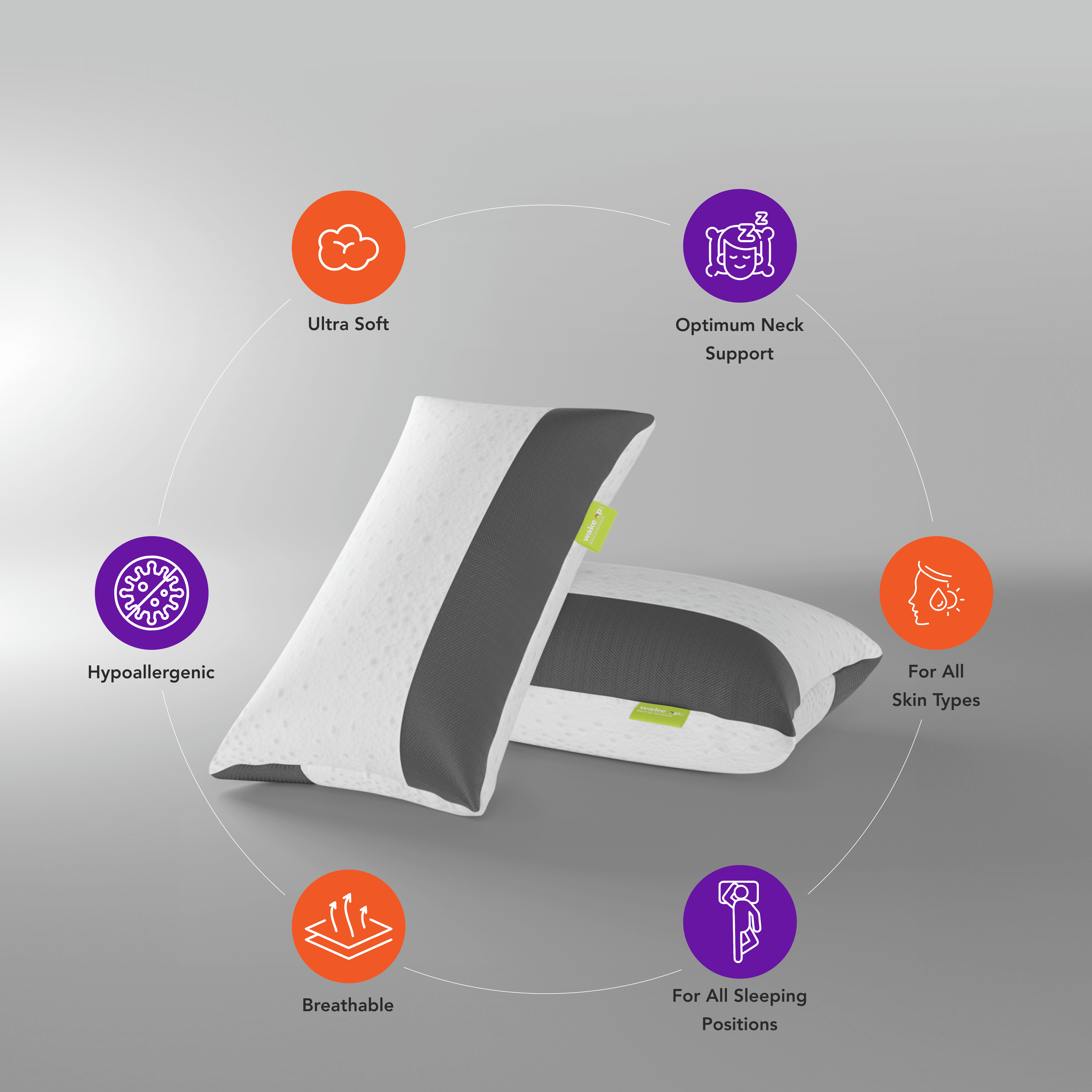 Beta Rest Fibre Pillow In White - Ouch Cart 