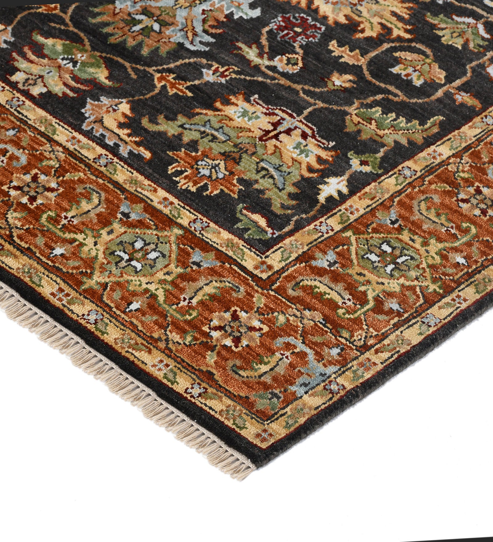 Creneau Traditional Pattern Hand Knotted  Rectangle Anti-Skid Designer Carpet, Prayer Rug For Office Cabins, Small Living Spaces - 4'x6'
