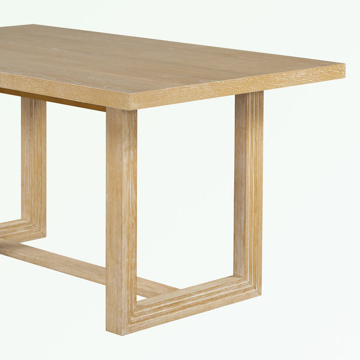 6-Piece Retro Dining Table Set for 6, 60" Wood Kitchen Table and Chairs Set of 4 with Bench Designed Trestle Base for kitchen & Dining Room- OUCH CART 