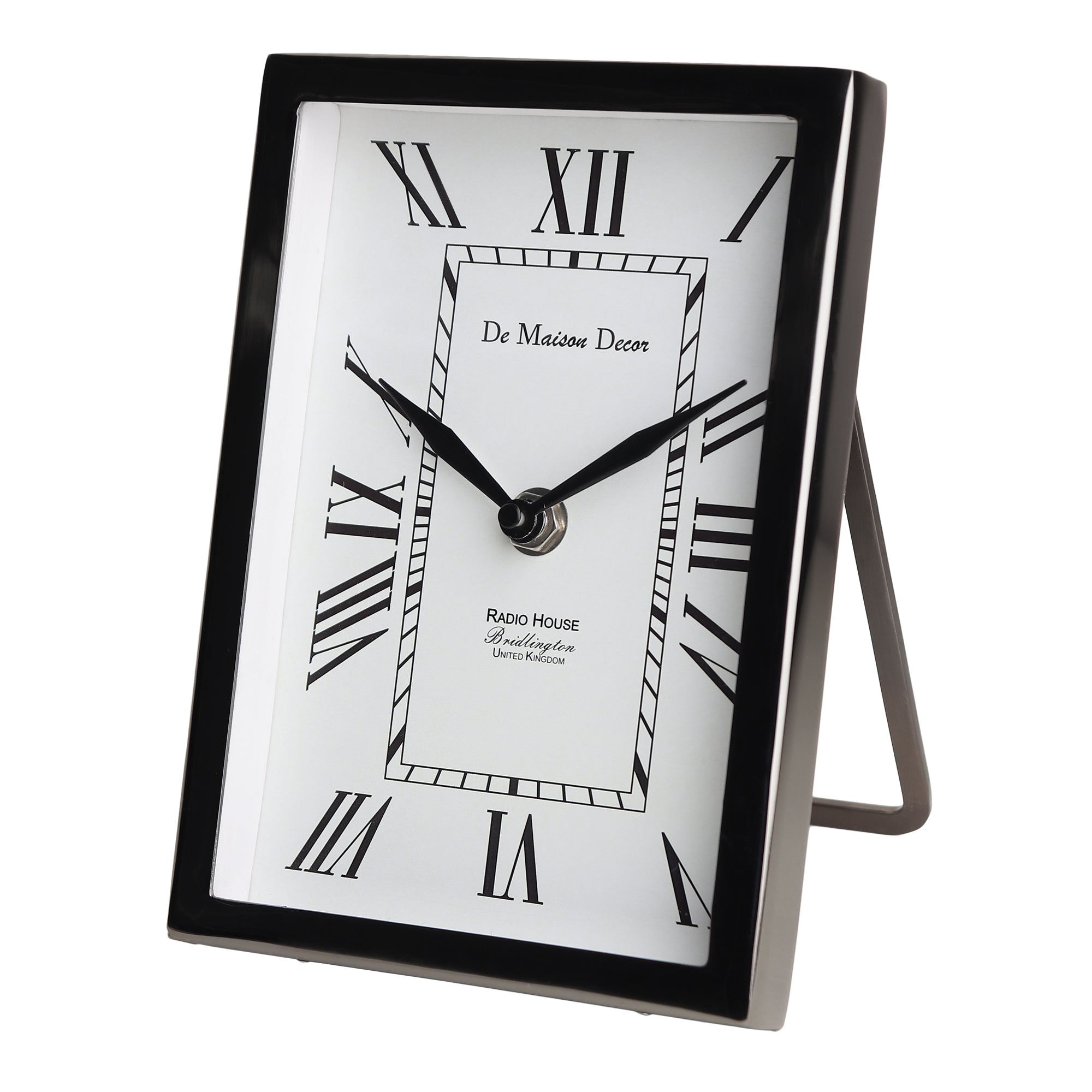 Framed Table Clock Black