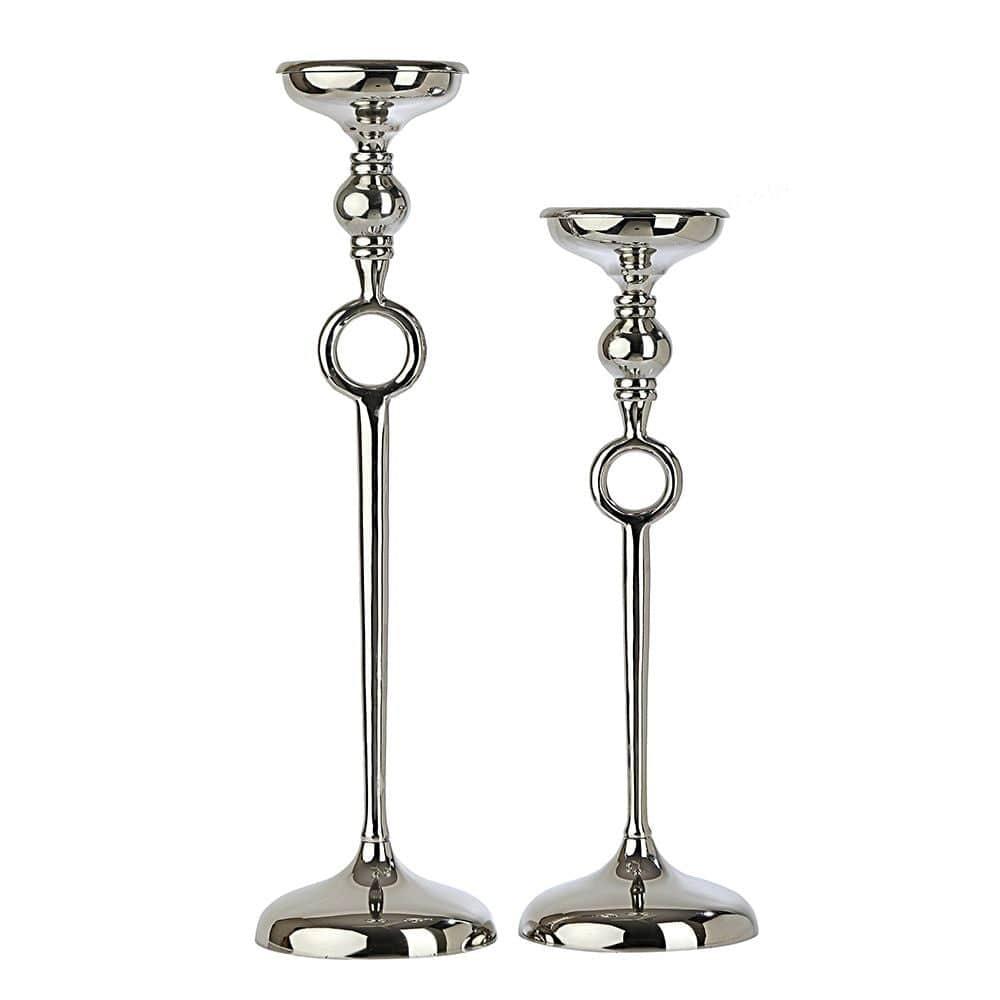 Ajna set of 3 Silver Pillar Holder - Ouch Cart 