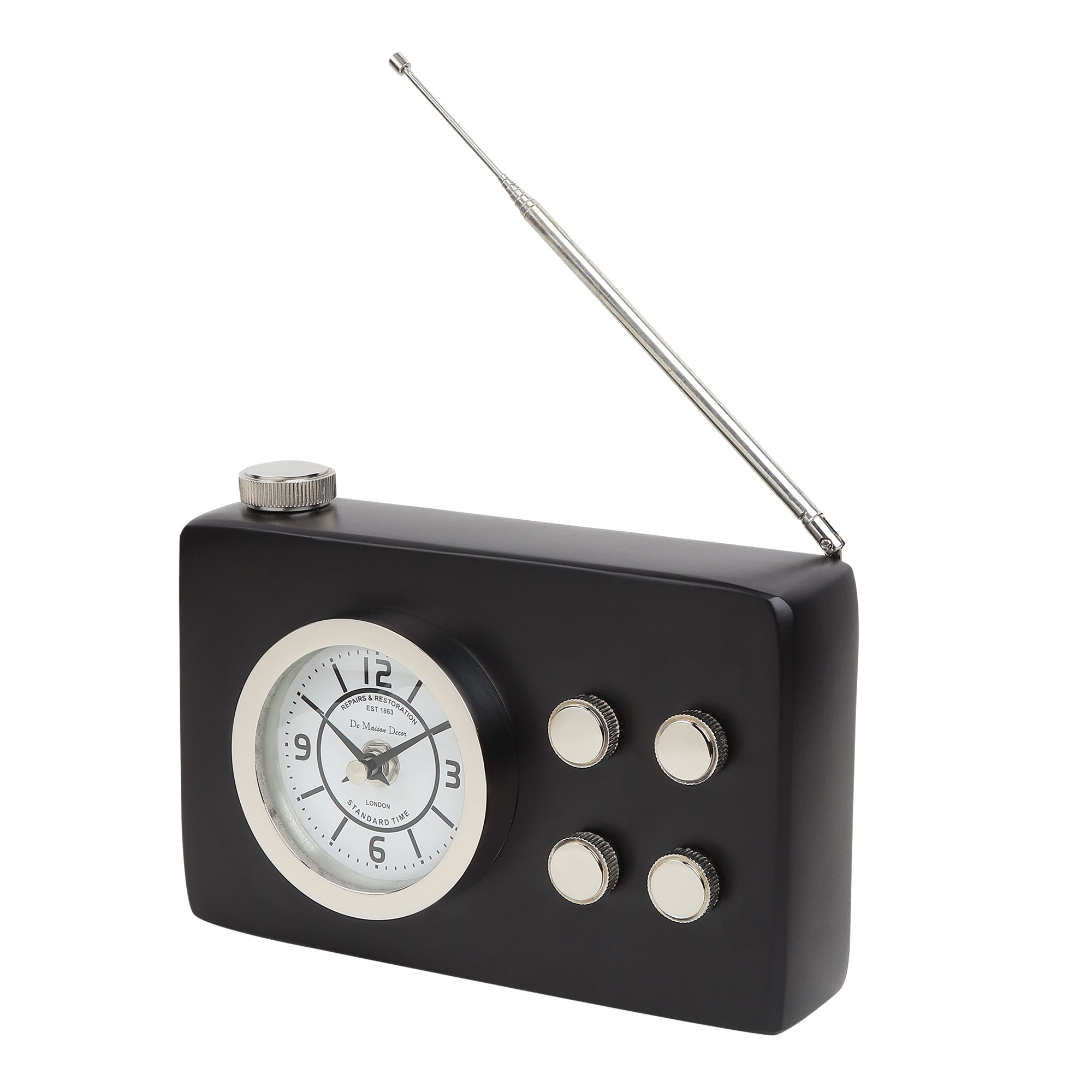 Broadcaster Table Clock In Black