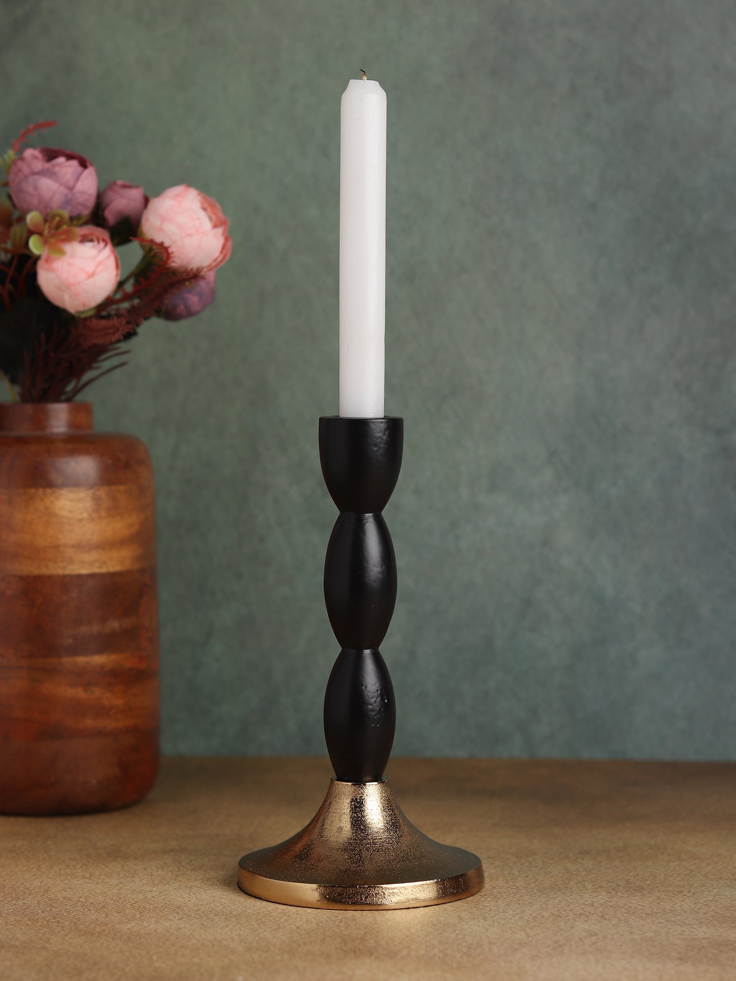 Spiral Candle Holder Black/Gold