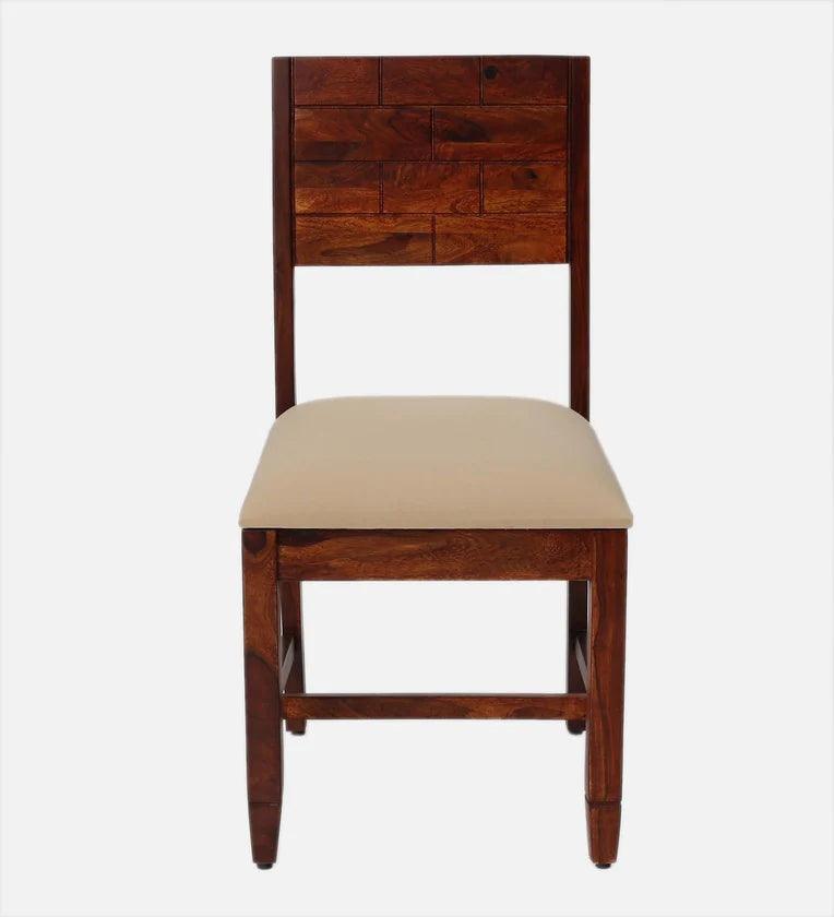 Sheesham Wood 4 Seater Dining Set in Scratch Resistant Honey Oak Finish - Ouch Cart 