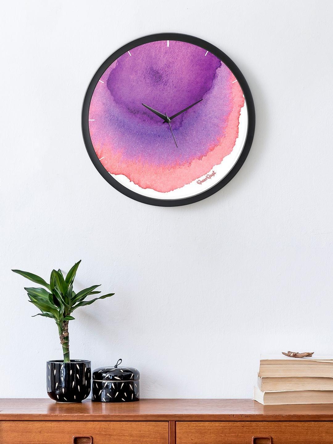 Abstract Watercolors Multicolor Wall Clock - Ouch Cart 