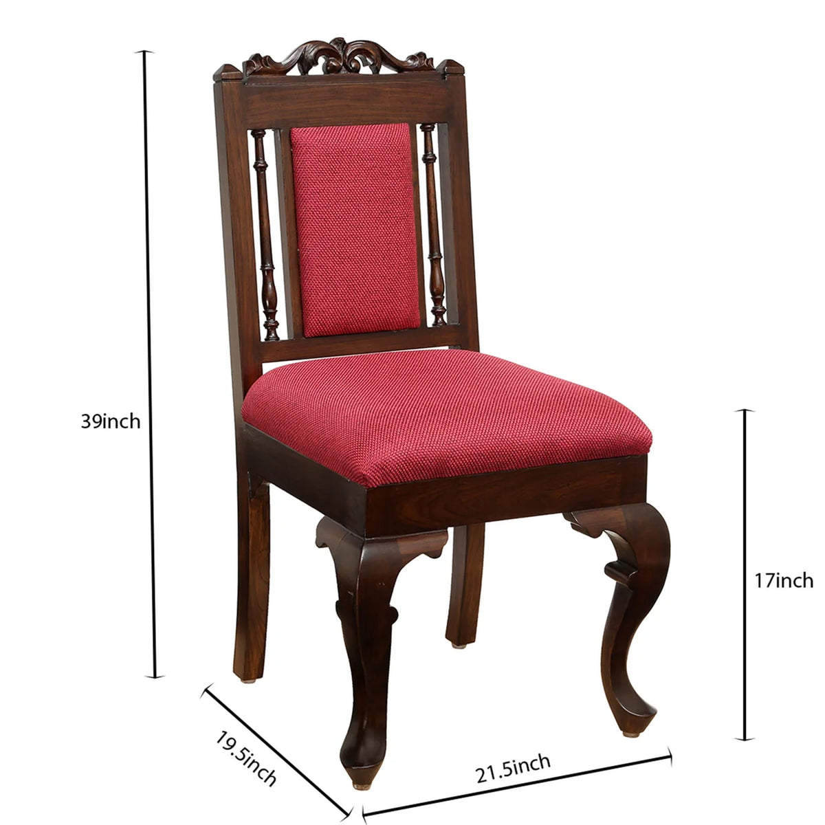 6 Seater Wooden Dining Table Set with Chairs | Solid Wood Dining Table with Glass Top & Upholstered Chairs