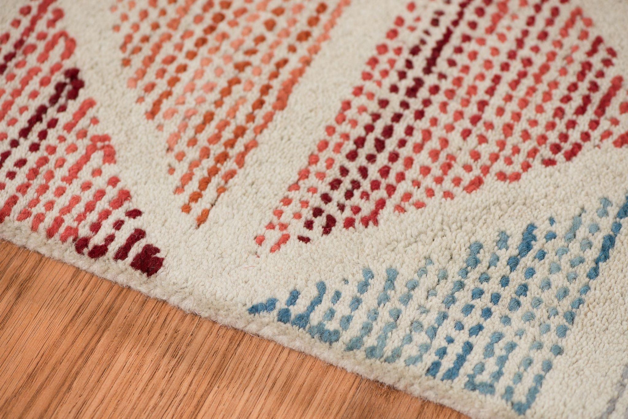 Orange Wool Vector 5x8 Feet Hand-Tufted Carpet - Rug - Ouch Cart 