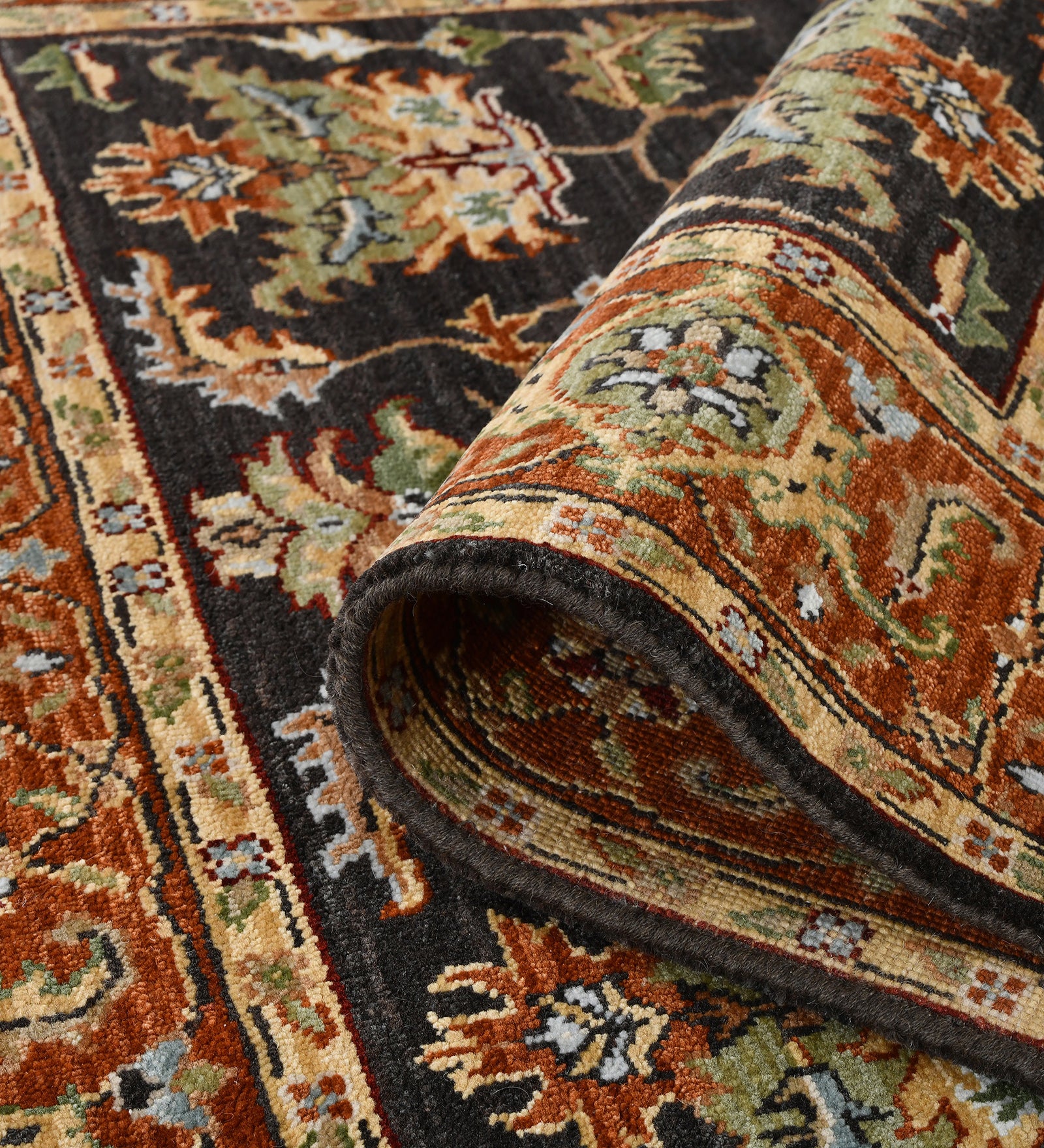 Creneau Traditional Pattern Hand Knotted  Rectangle Anti-Skid Designer Carpet, Prayer Rug For Office Cabins, Small Living Spaces - 4'x6'