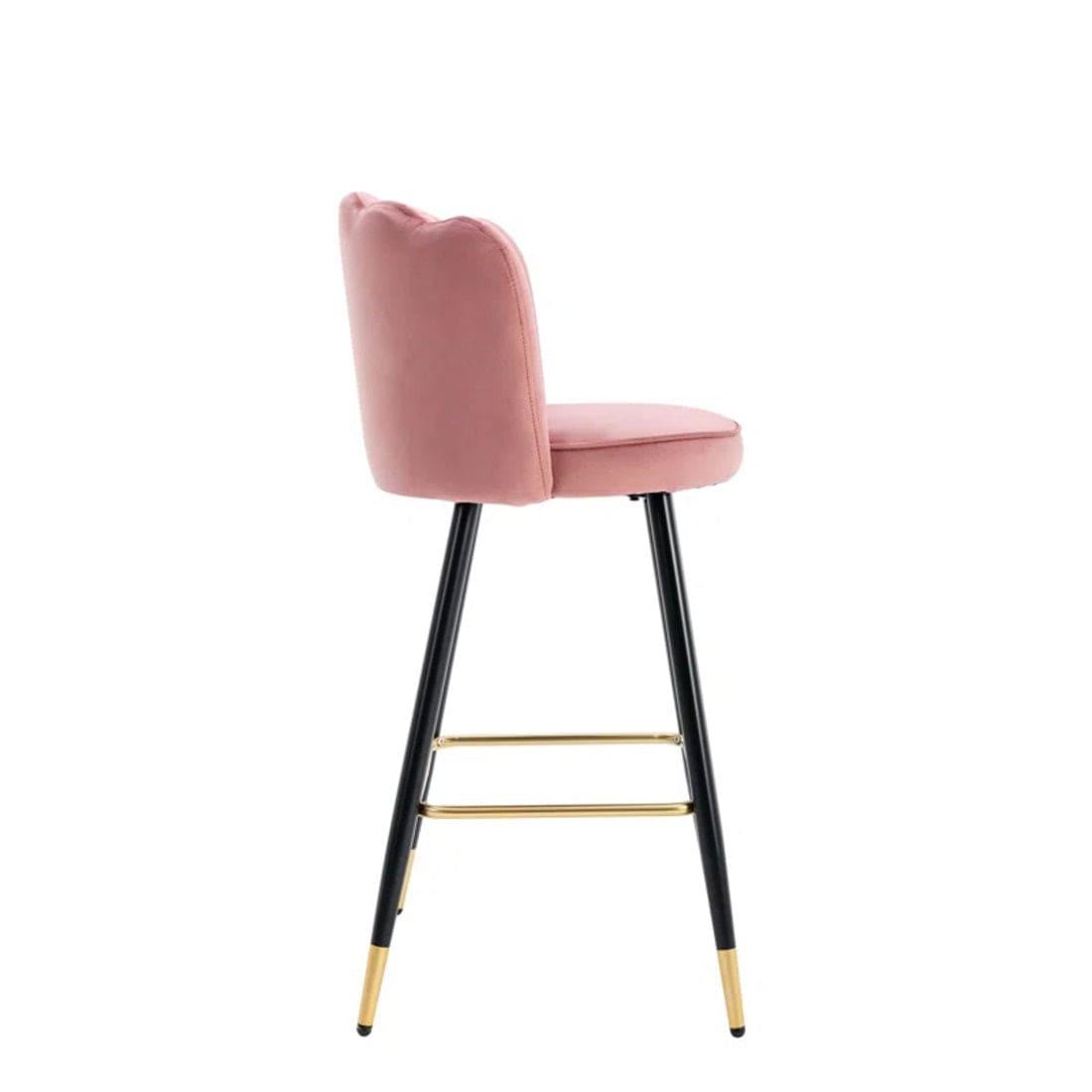 FLOWER COUNTER STOOL PINK SET OF 2 - Ouch Cart 