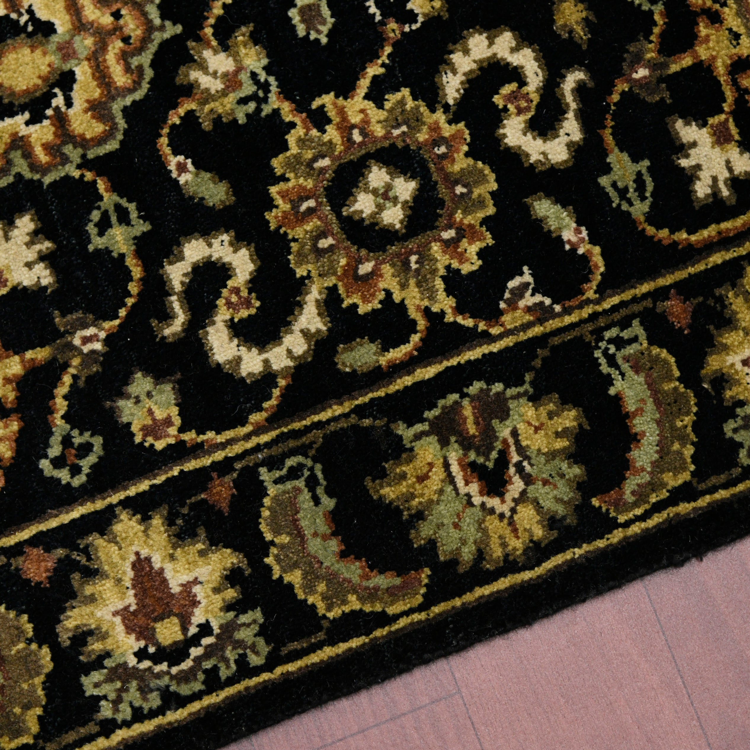 Luxor Classic Pattern Hand Knotted  Rectangle Anti-Skid Designer Carpet, Prayer Rug For Office Cabins, Small Living Spaces - 2'X3'