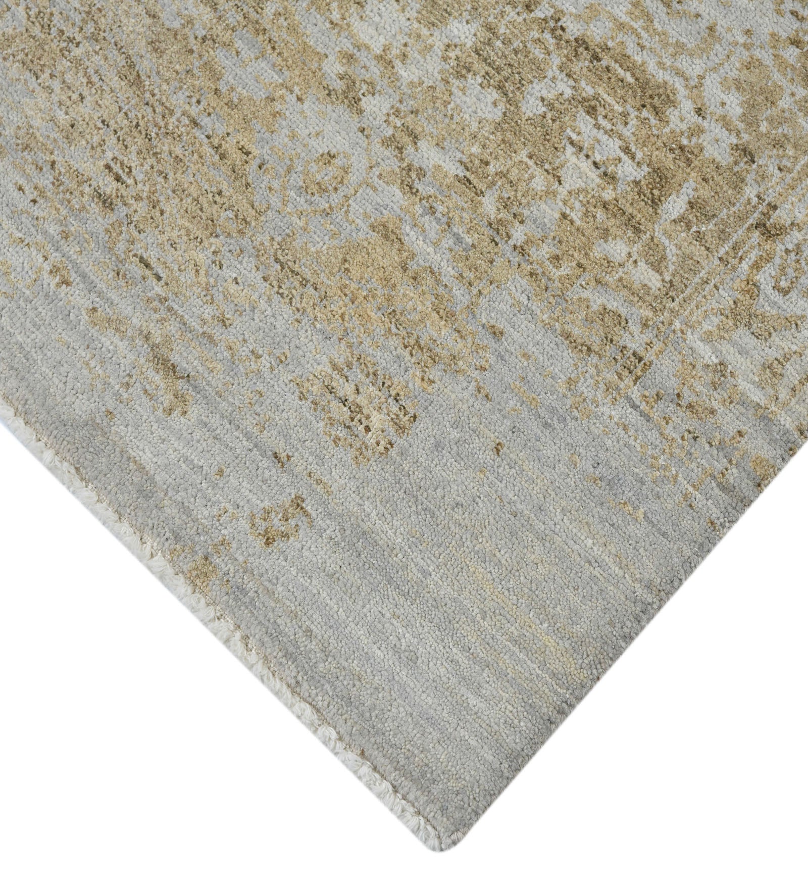 Dazzle Transitional Pattern Hand Knotted  Rectangle Anti-Skid Designer Carpet, Prayer Rug For Office Cabins, Small Living Spaces - 2'X3'