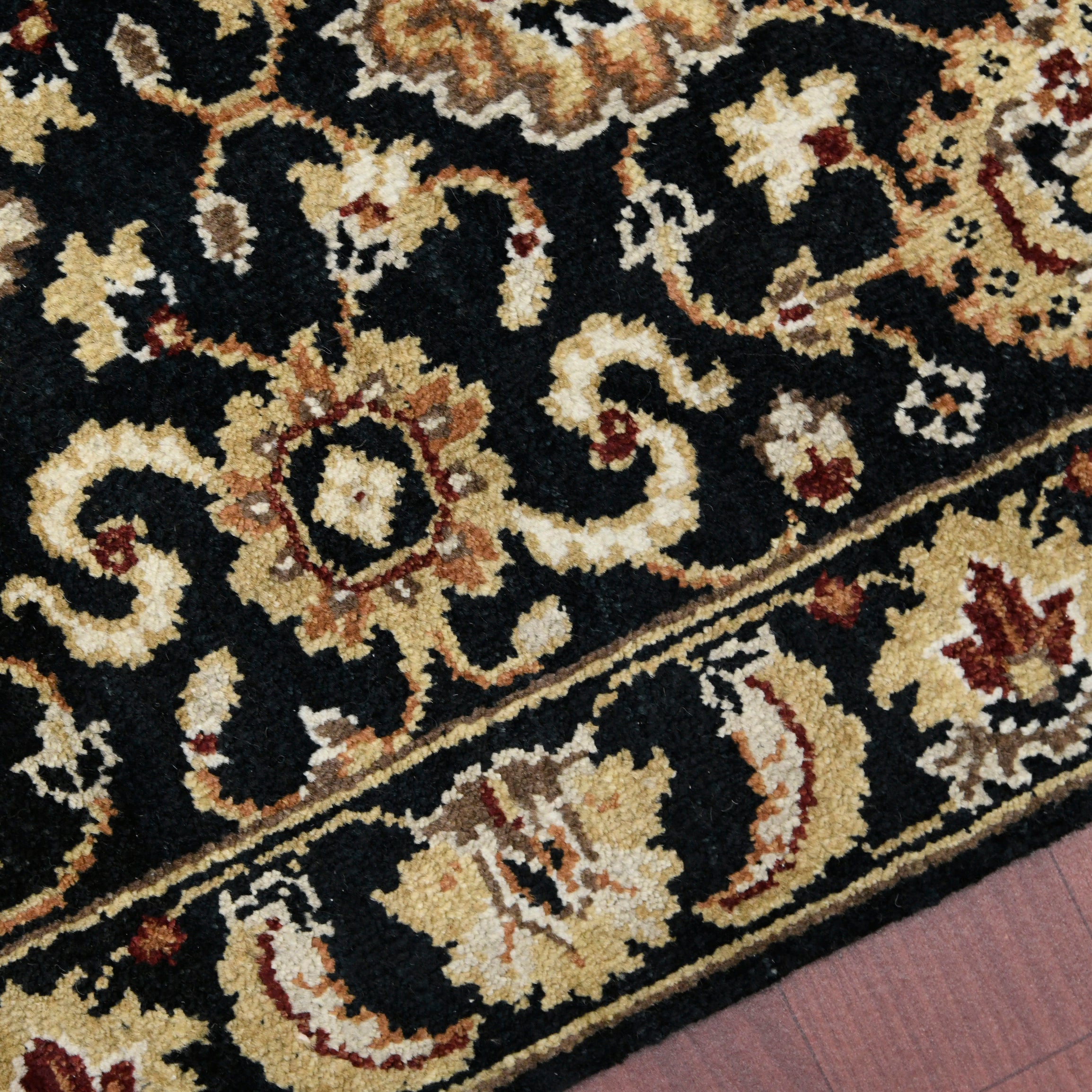 Luxor Classic Pattern Hand Knotted  Rectangle Anti-Skid Designer Carpet, Prayer Rug For Office Cabins, Small Living Spaces - 2'X3'