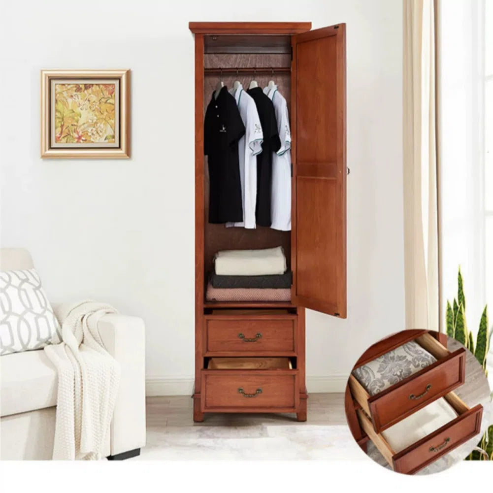 American-style Minimalist Solid Wood Wardrobe