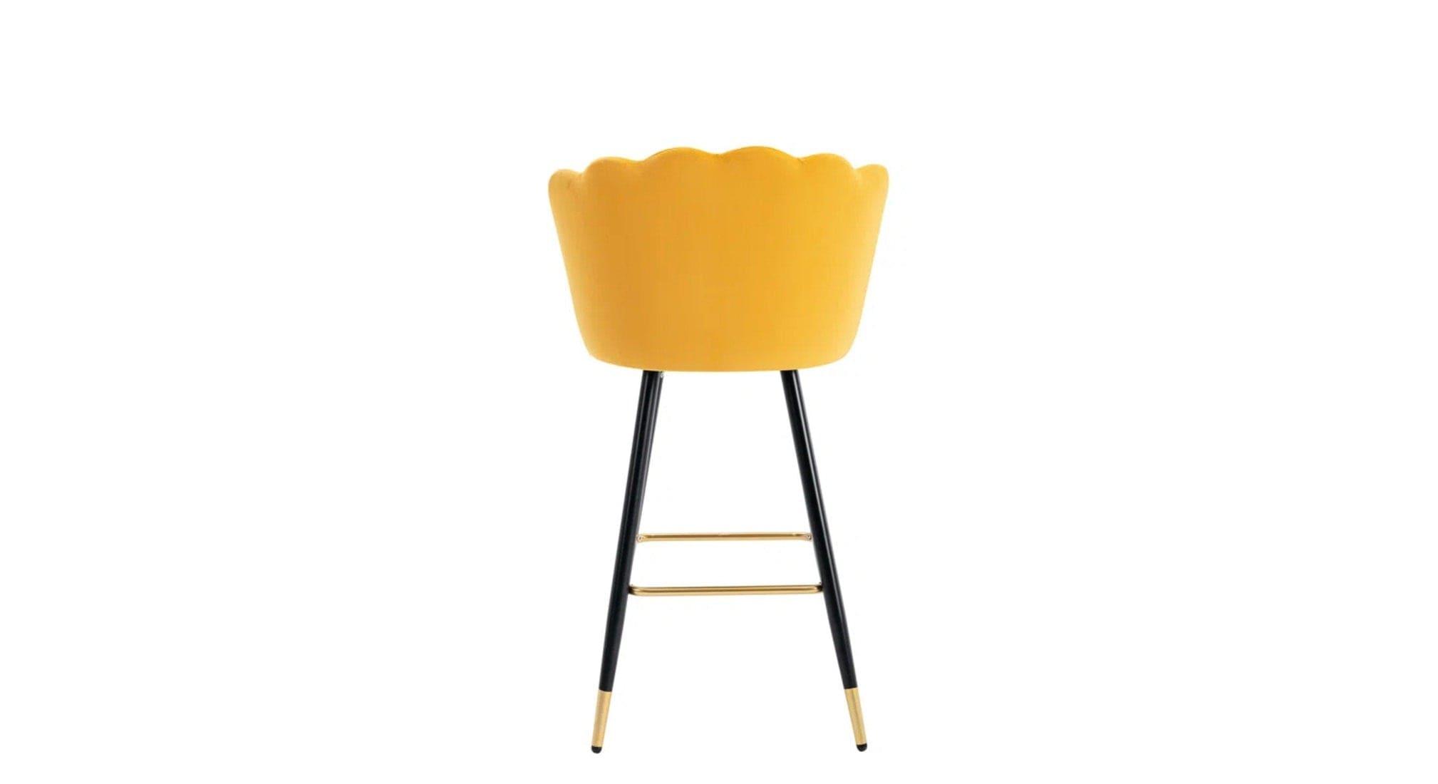 FLOWER COUNTER STOOL YELLOW SET OF 2 - Ouch Cart 