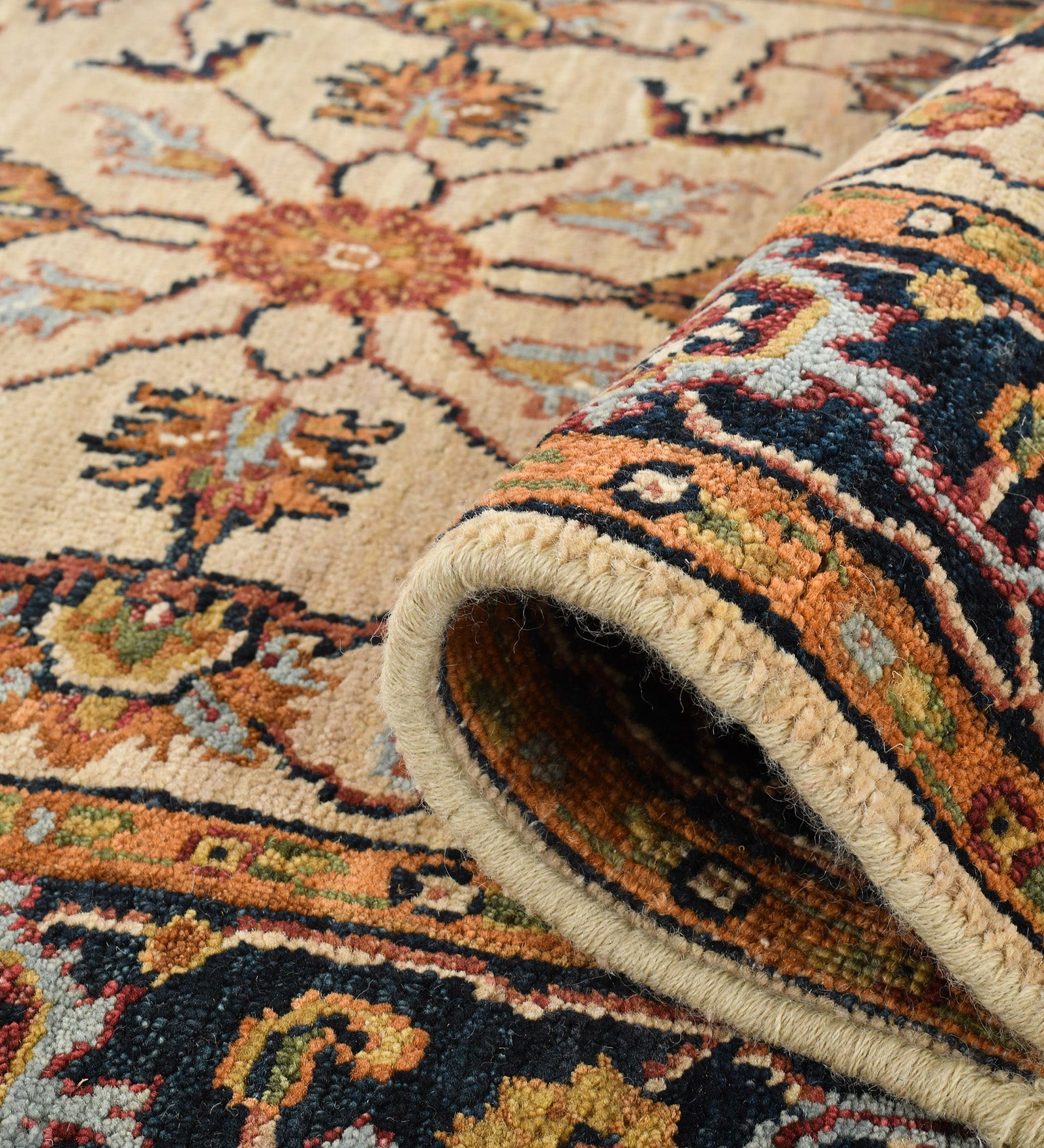 Heritage Classic Pattern Hand Knotted  Rectangle Anti-Skid Designer Carpet, Area Rug For Bed Room, Living Room - 2.6"X10'