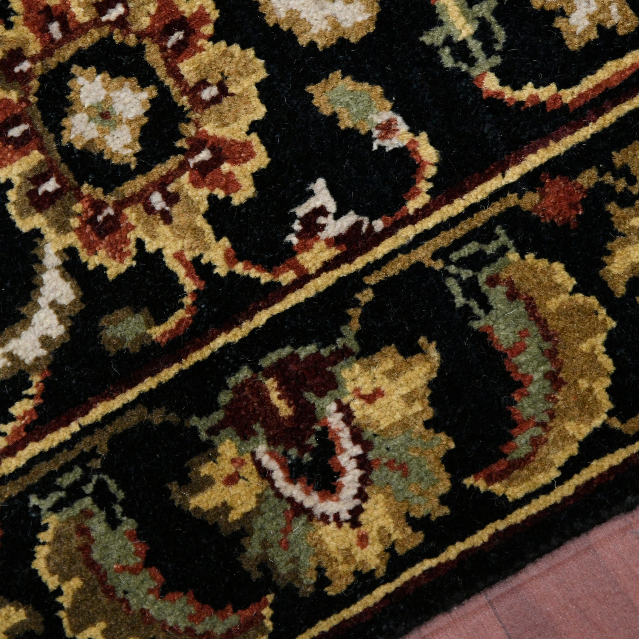 Luxor Classic Pattern Hand Knotted  Rectangle Anti-Skid Designer Carpet, Prayer Rug For Office Cabins, Small Living Spaces - 2'X3'