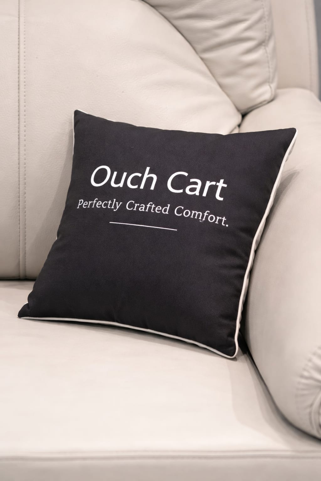 Leather 3 Seater Sofa in Cream Colour