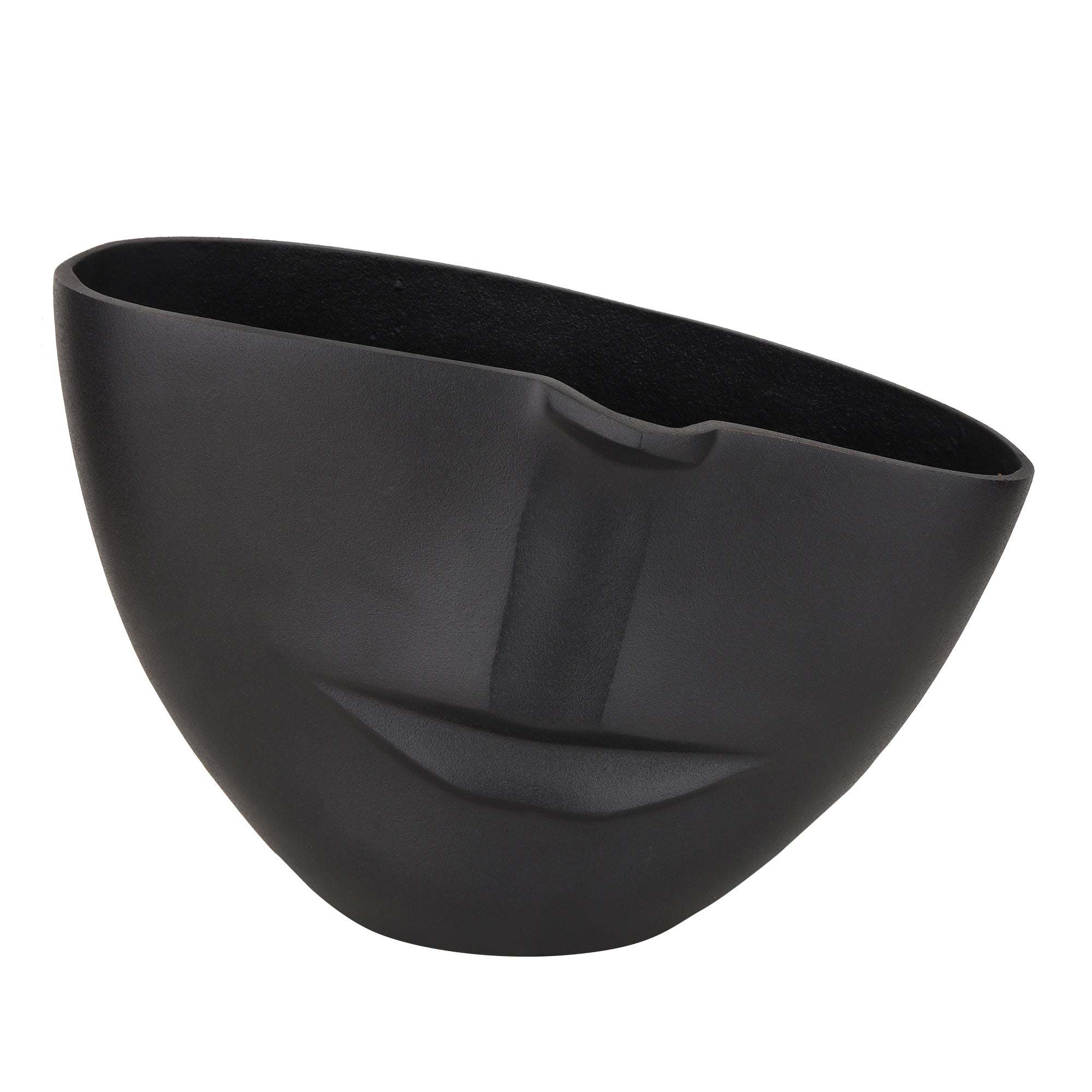 The amused Face Vase in Black