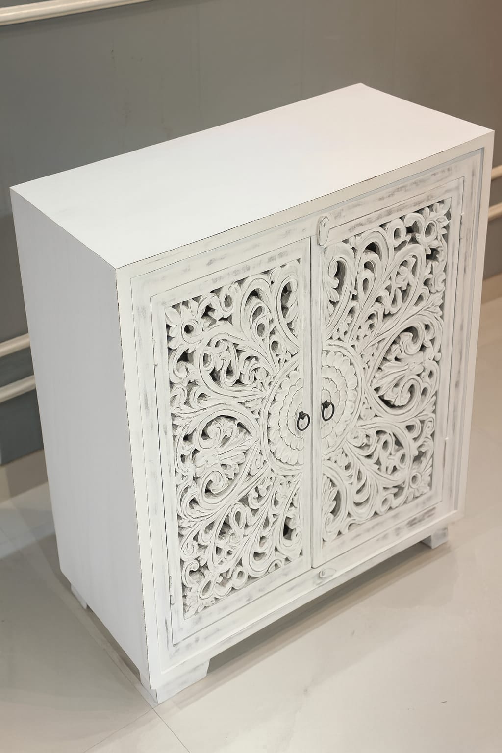 Joshua 2 Door Cabinets and Sideboard (White Finish)