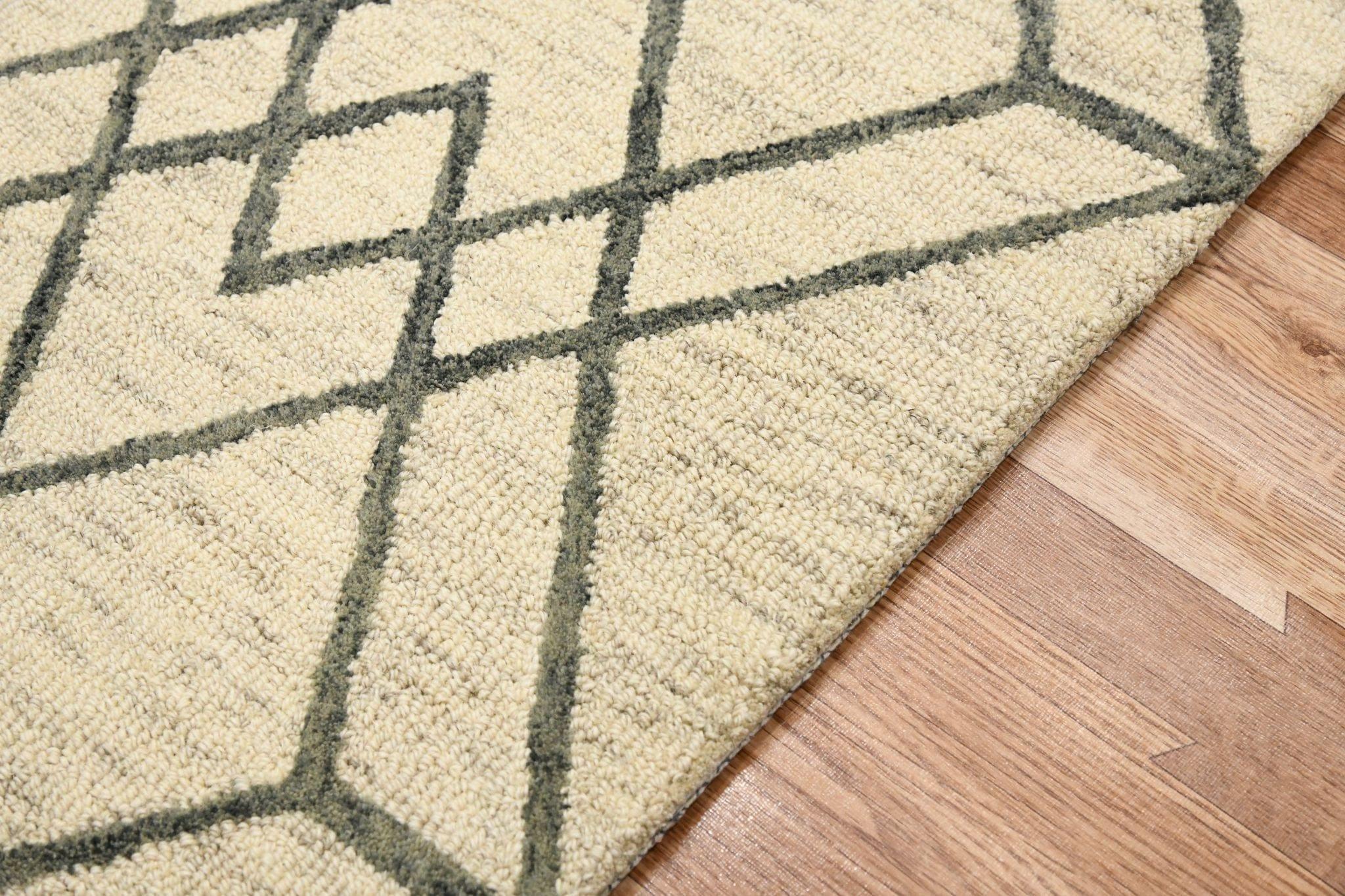 Ivory Wool Vista 8X10 Feet Hand-Tufted Carpet - Rug - Ouch Cart 