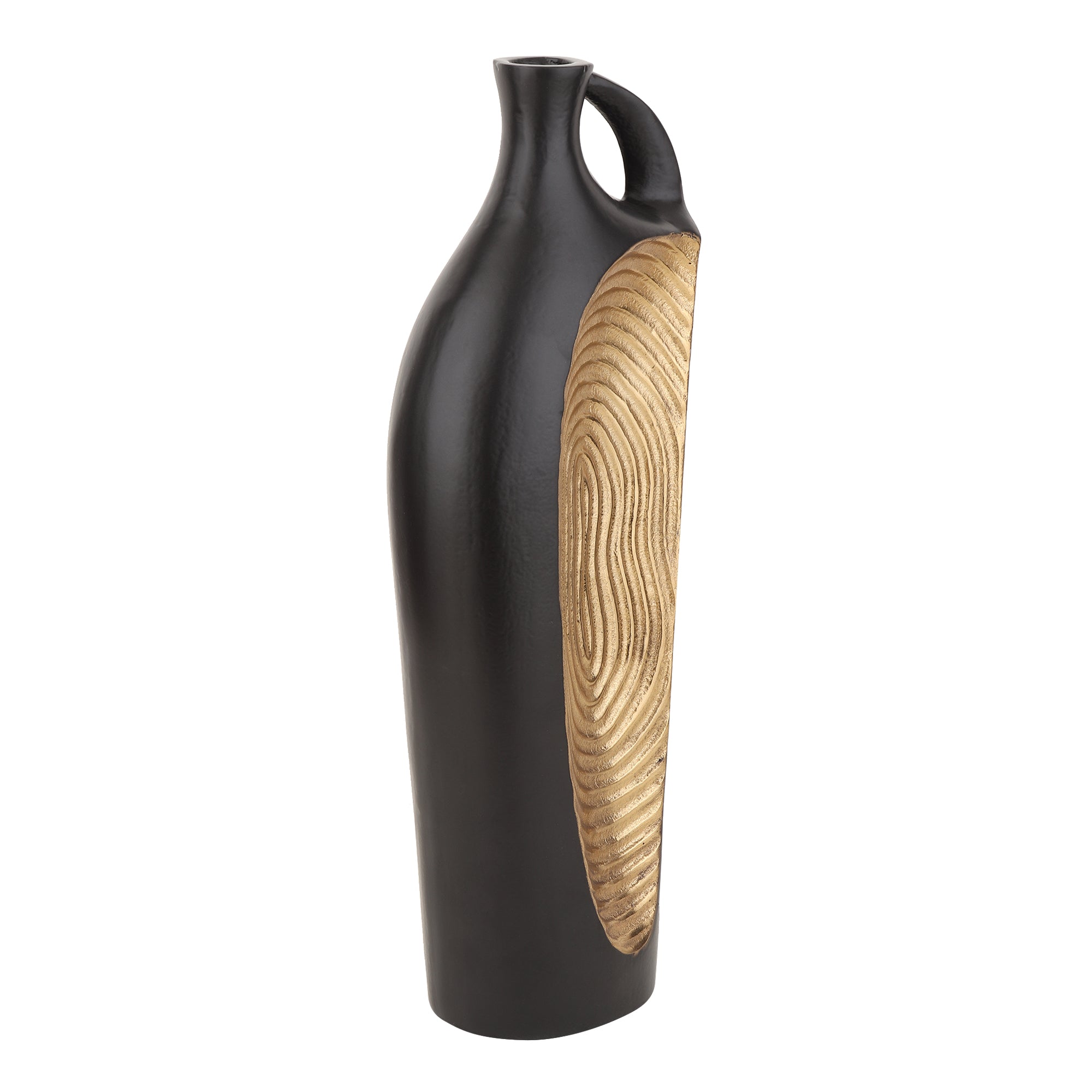 Alloy Art Vase in Black Gold