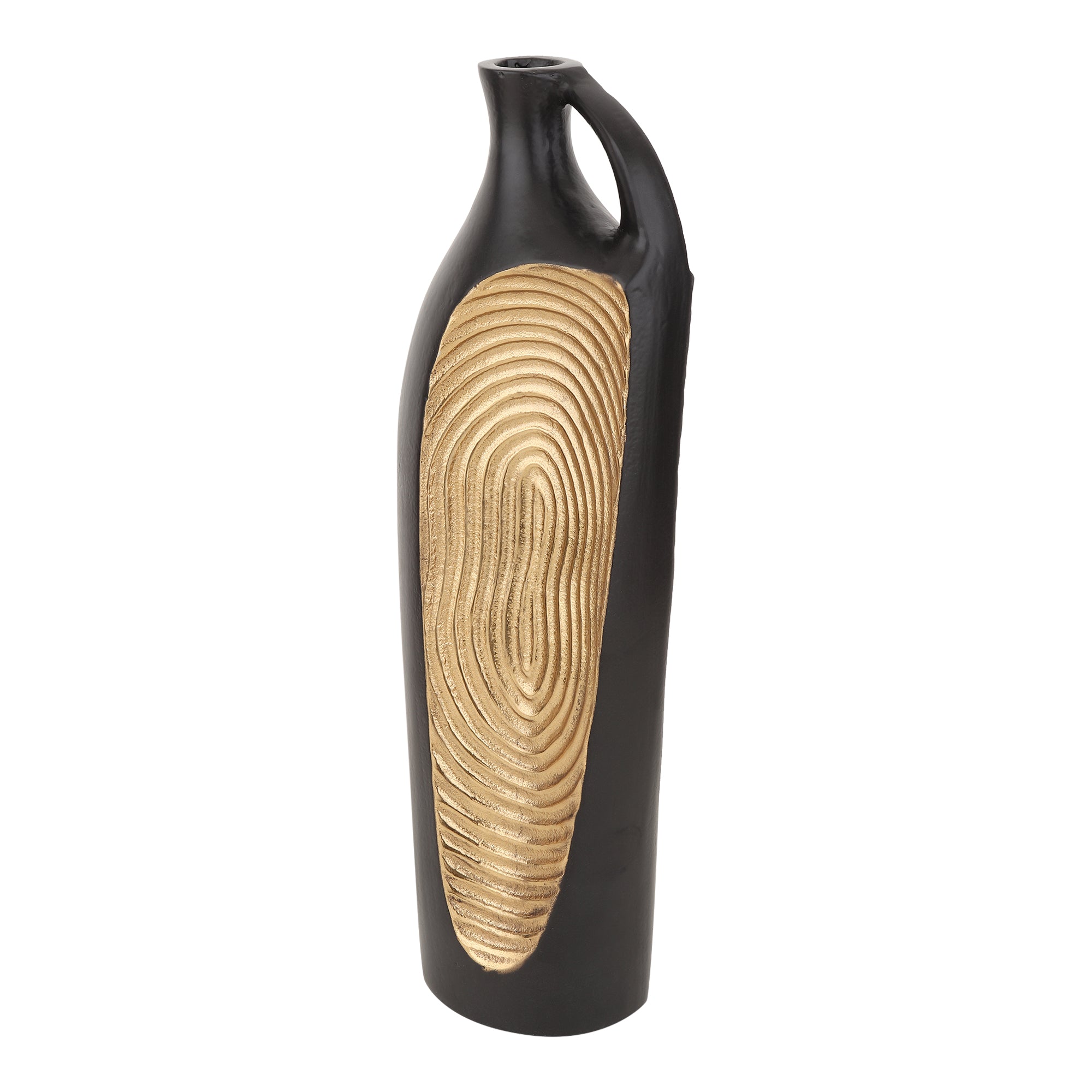 Alloy Art Vase in Black Gold