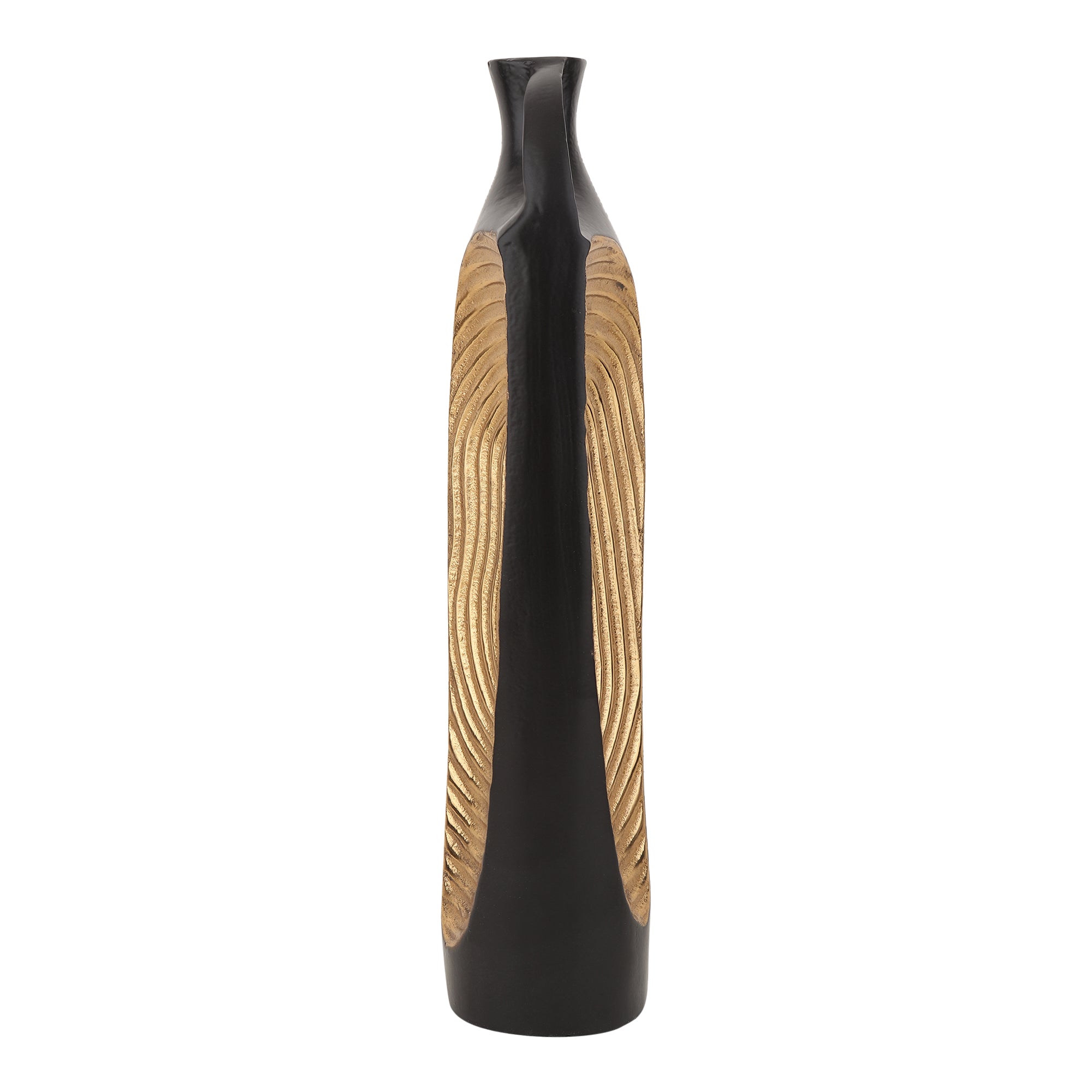 Alloy Art Vase in Black Gold