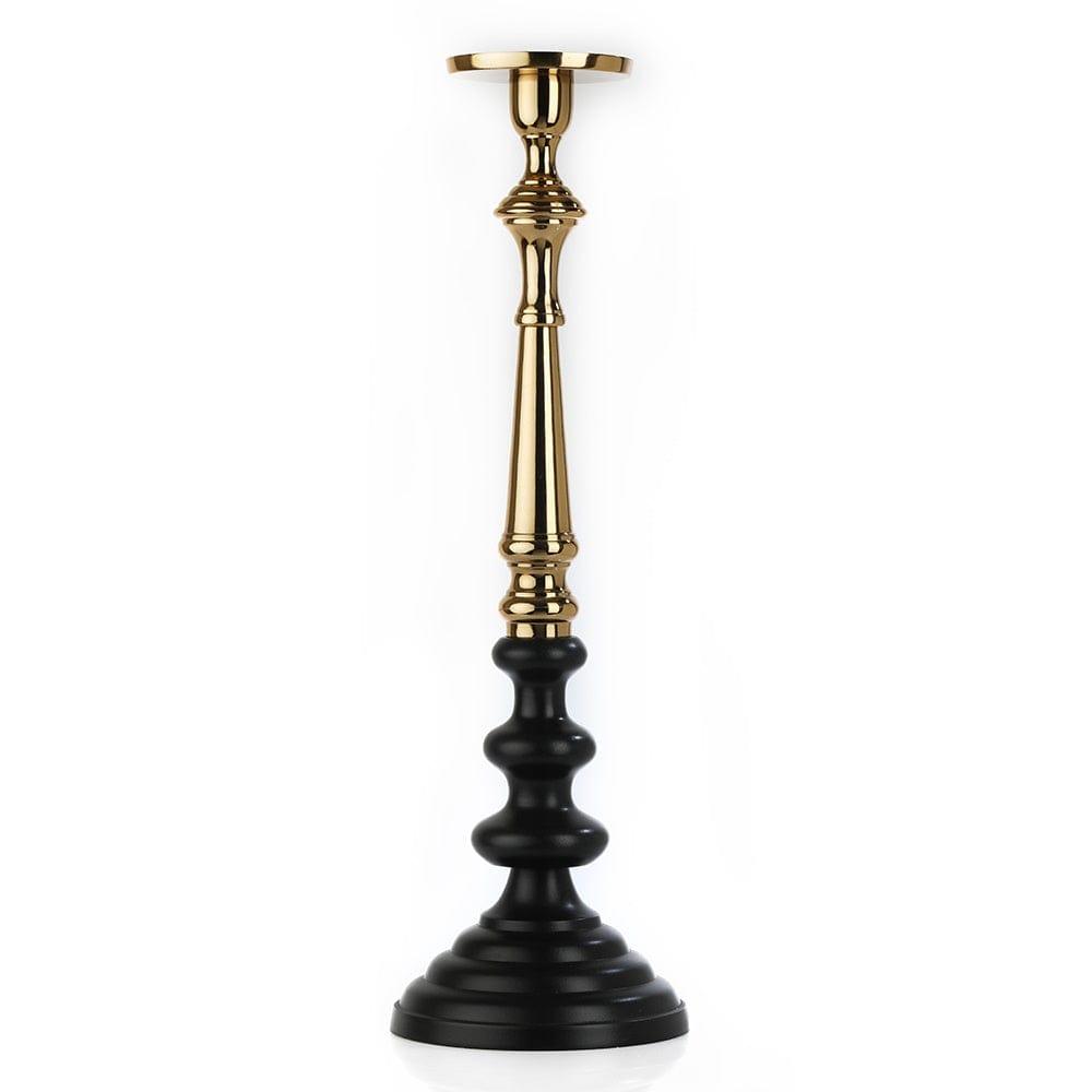 Lydia Pillar Large Candle Holder Black & Gold - Ouch Cart 