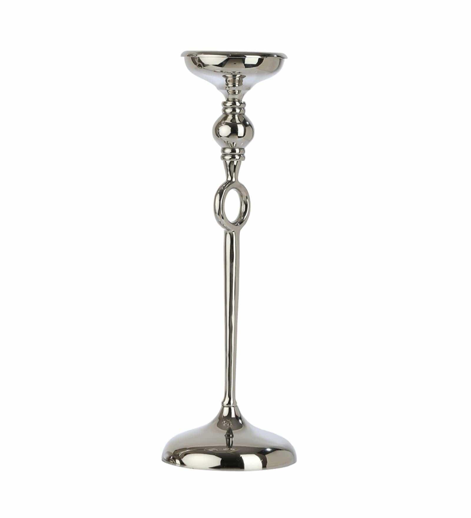 Ajna Small Silver Pillar Holder - Ouch Cart 