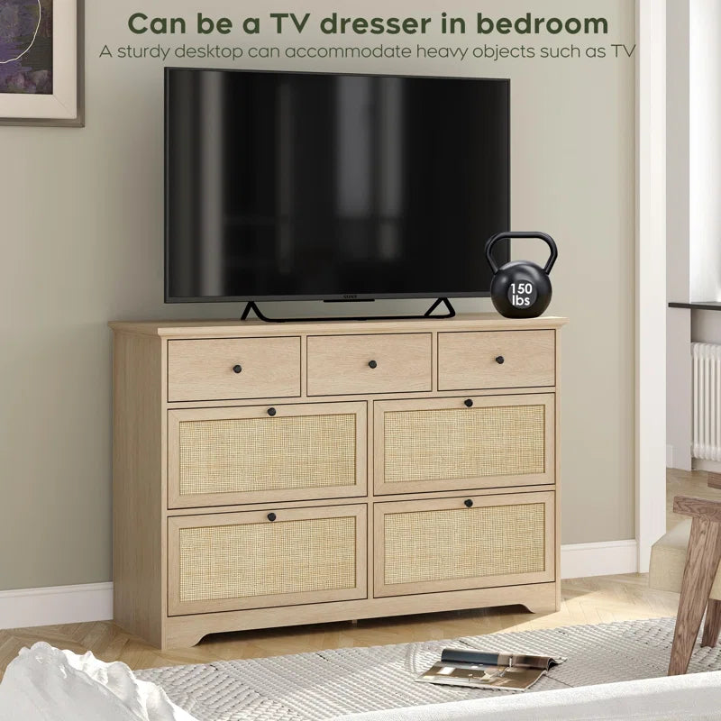 Elegant 7-Drawer Dresser with Ample Storage and Modern Design