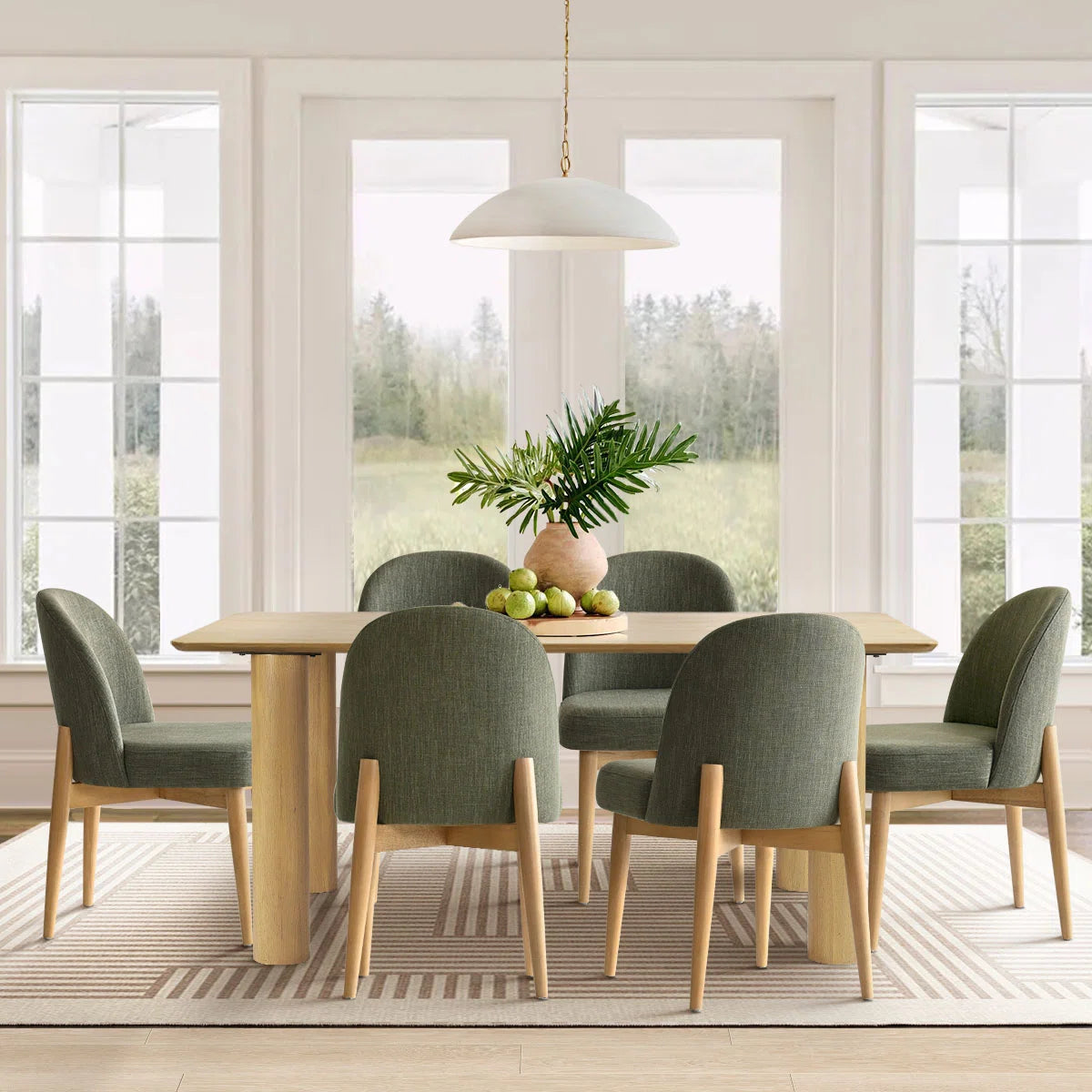 7 - Piece Solid Wood Dining Set